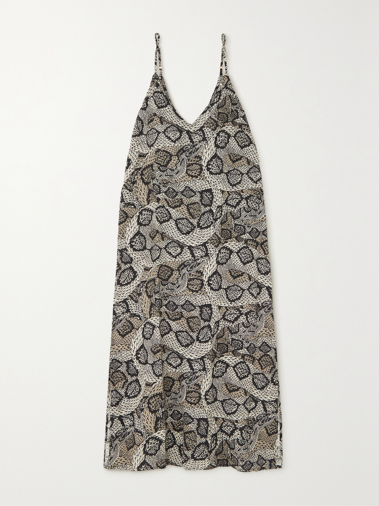 Desmond & Dempsey Printed Linen Nightdress - Black