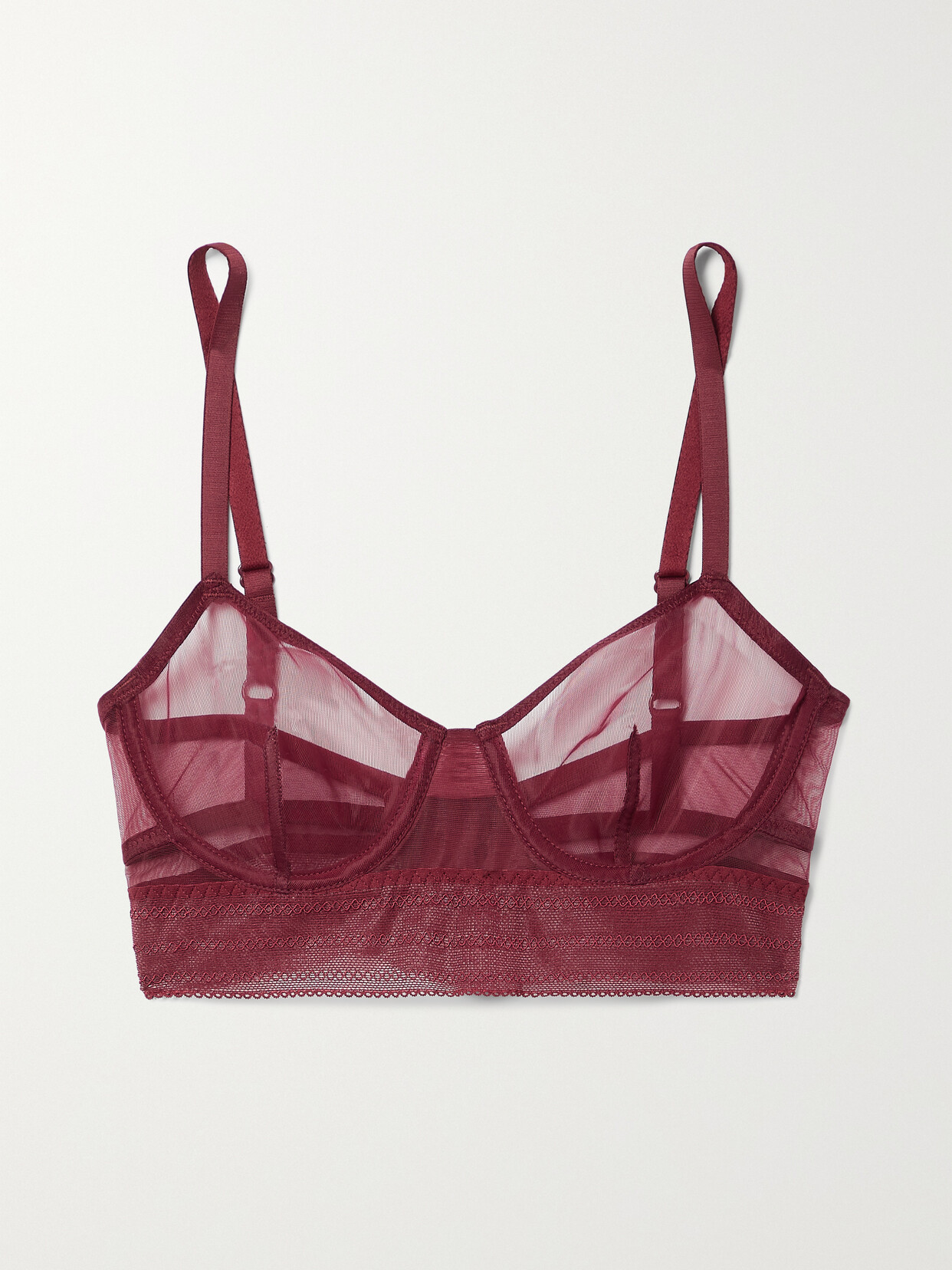 Else Bare Long-line Underwire Bra In Burgundy