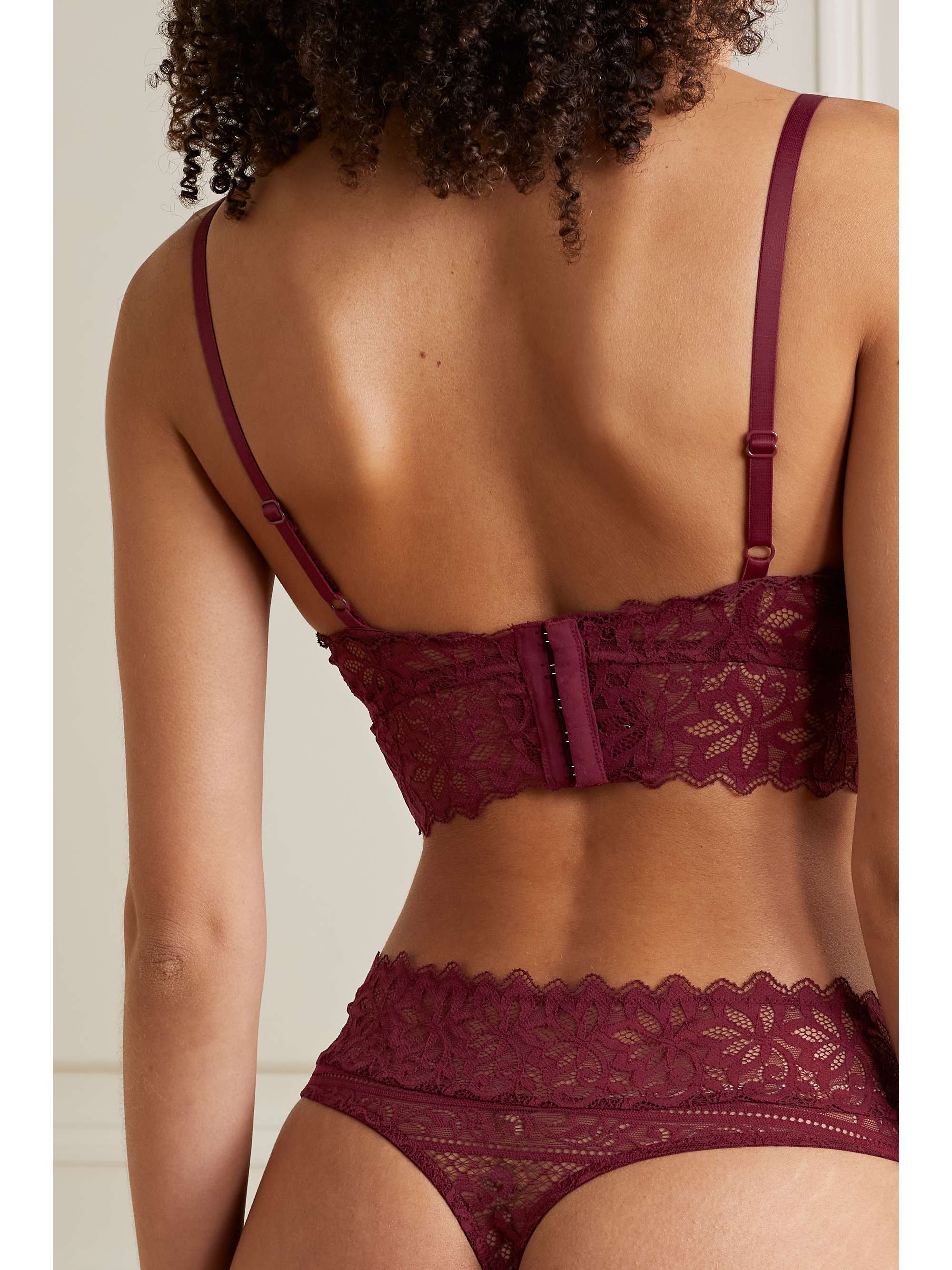 ELSE Orient stretch-lace soft-cup bralette