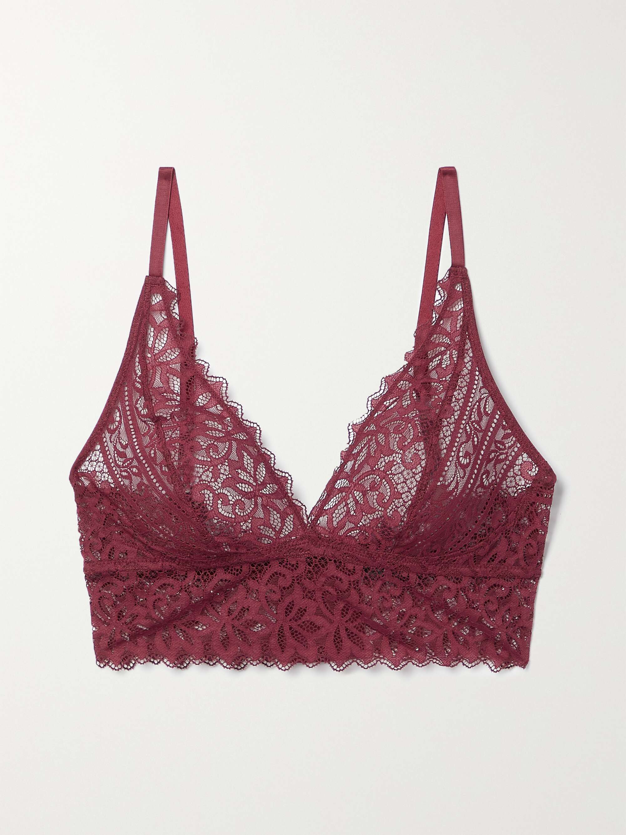 Orient stretch-lace soft-cup bralette