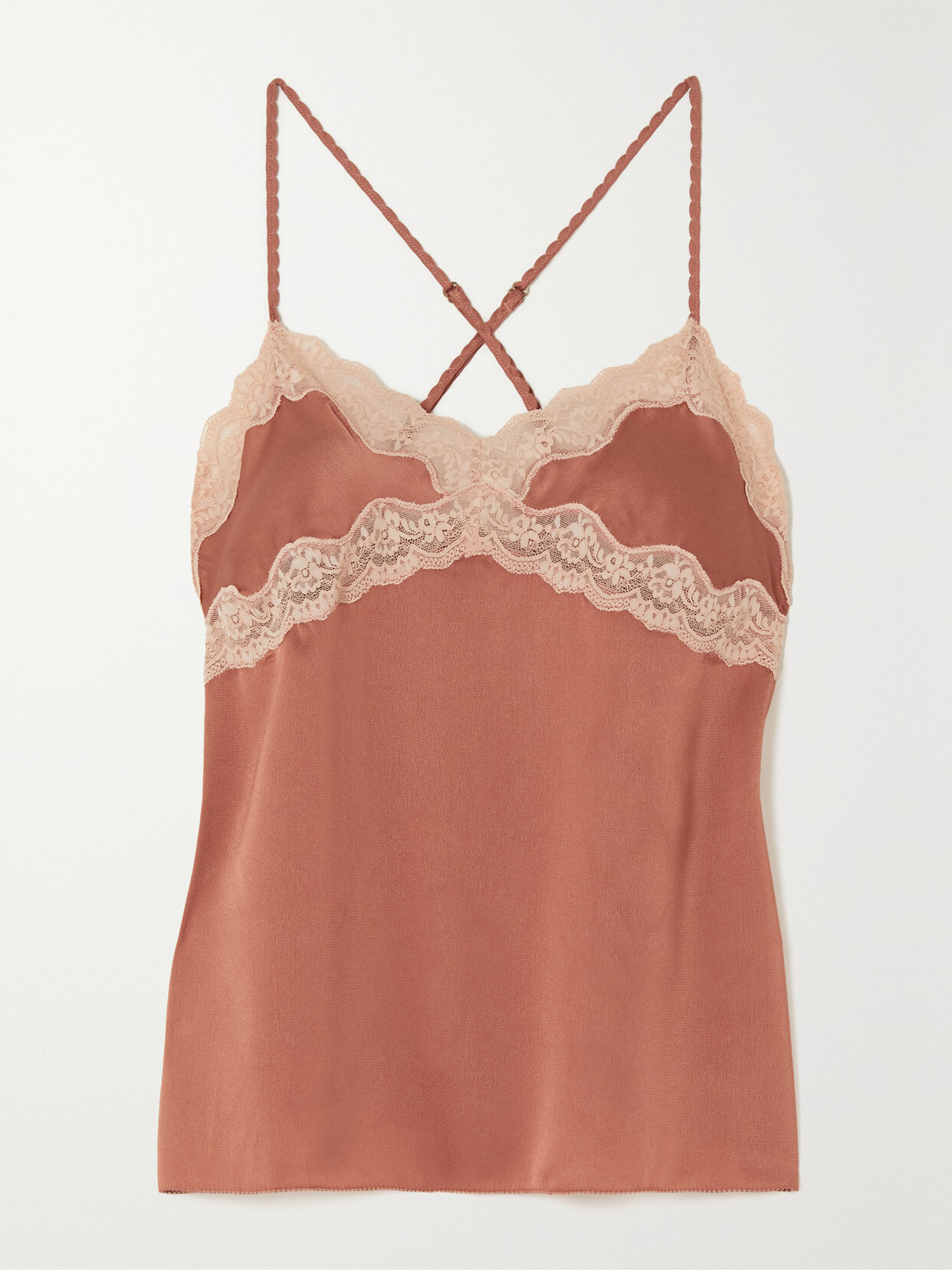 LOVE STORIES Pandora Lace-trimmed Satin Camisole - Pink