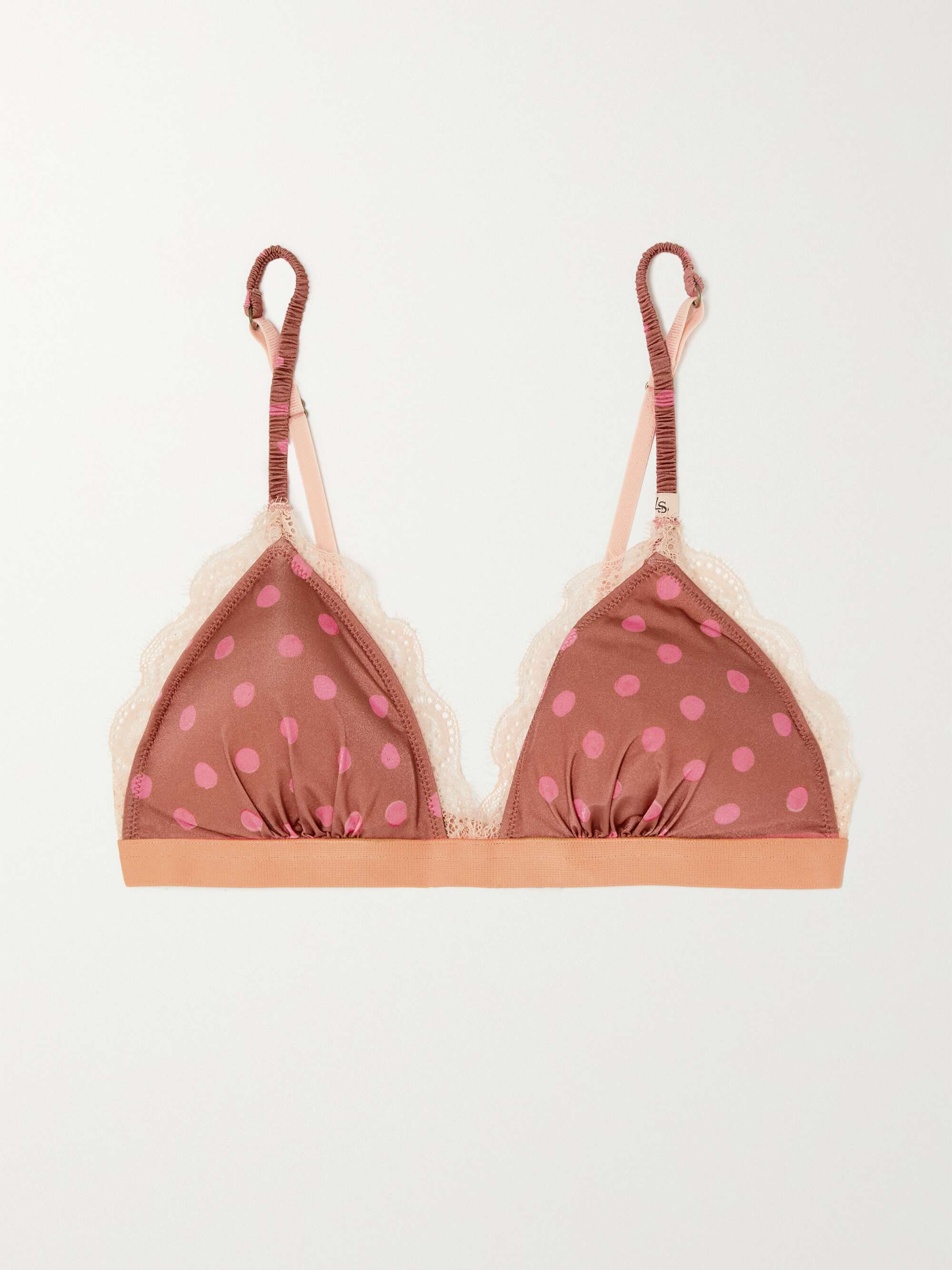 Cotton Collection cotton-blend jersey triangle bralette - Sugar Pink