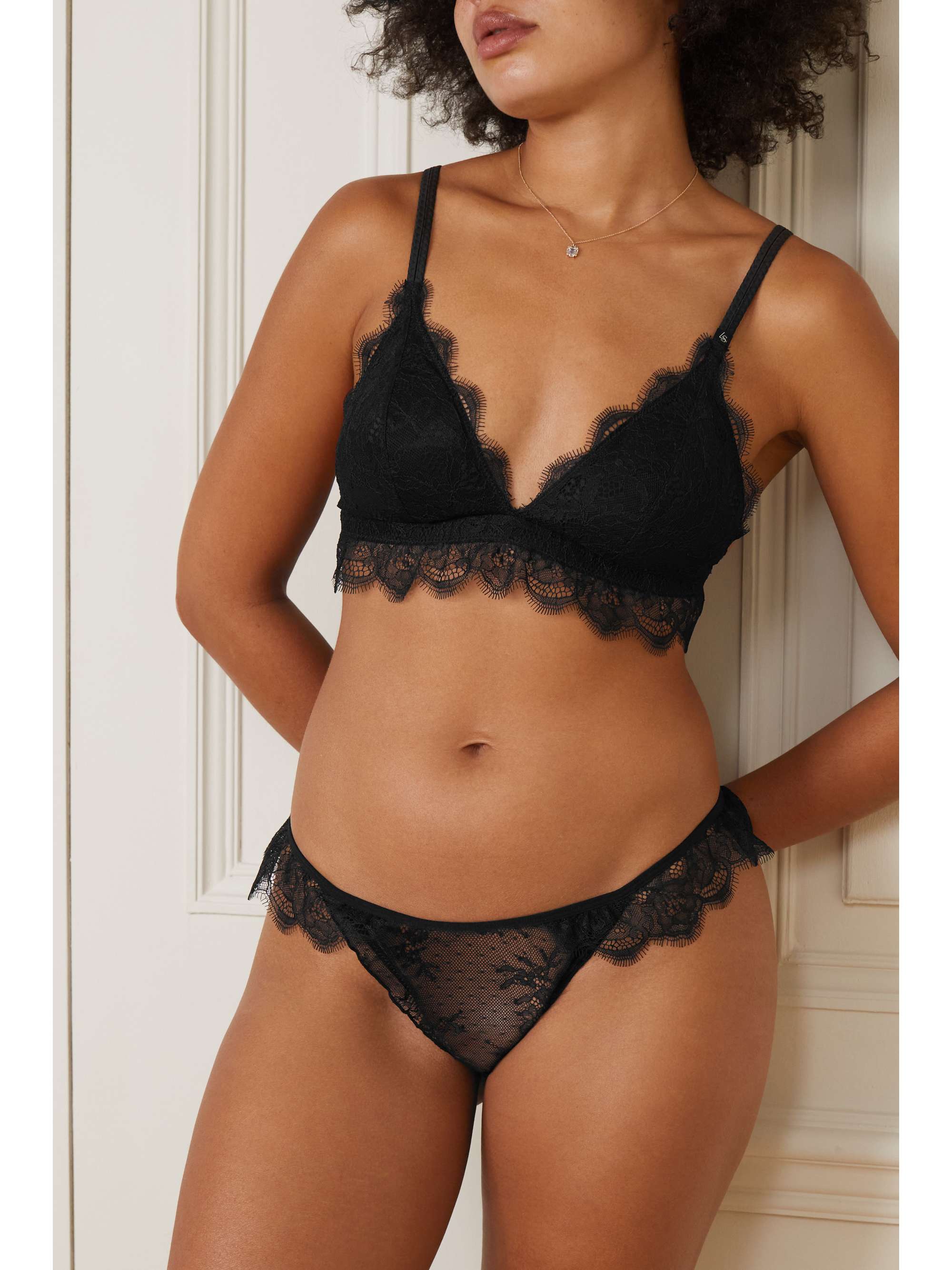 Romantic Corded Lace Front-Closure Bralette