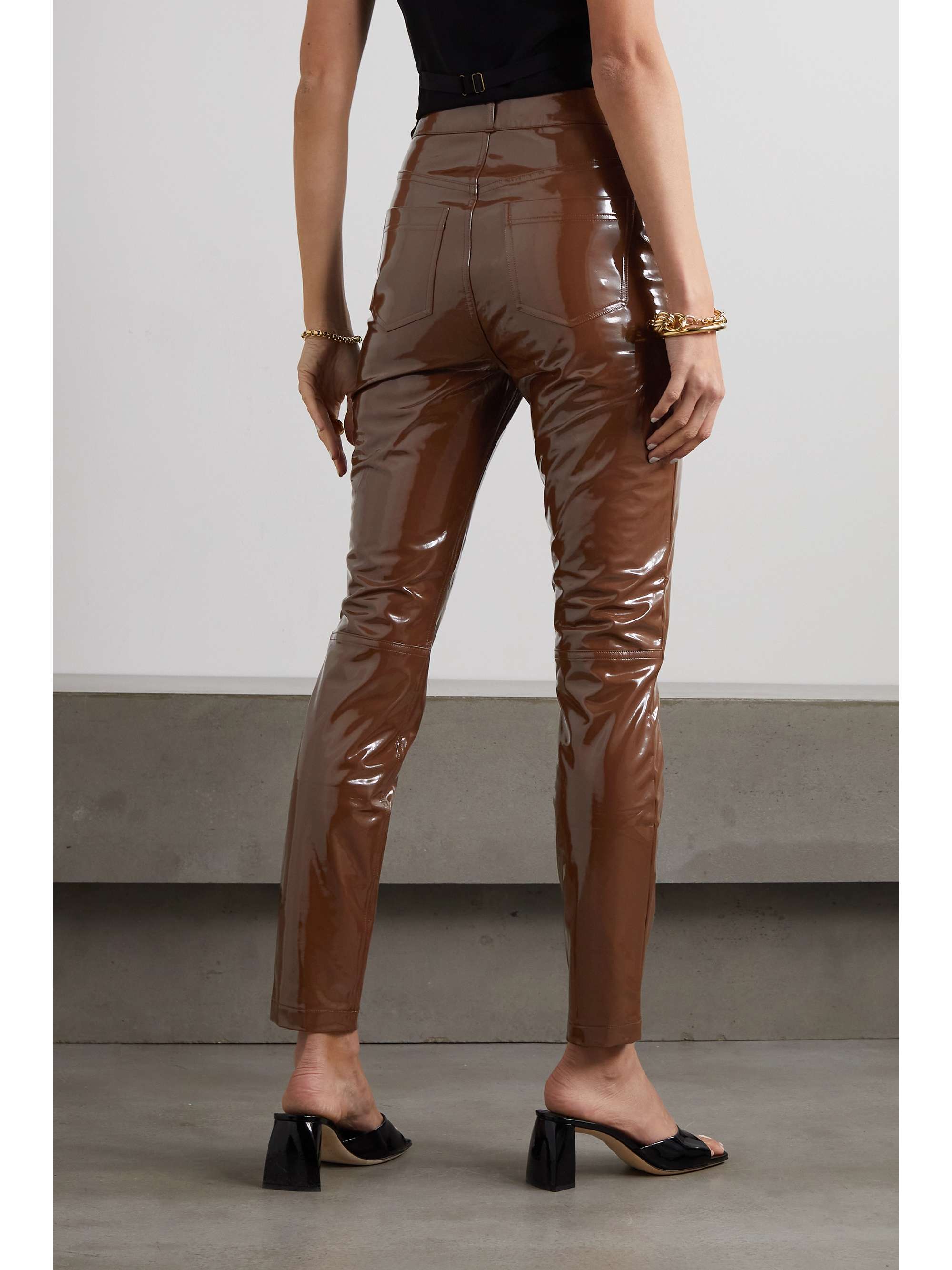 COMMANDO Faux patent-leather skinny pants