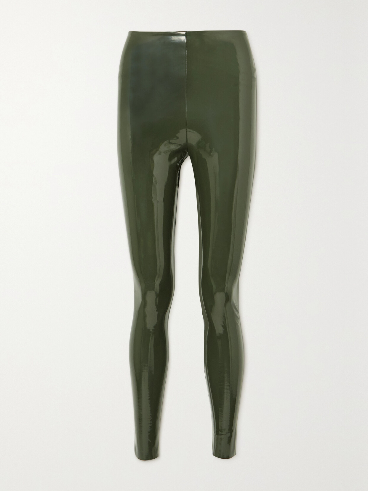 Commando - Stretch Faux Patent-leather Leggings - Green