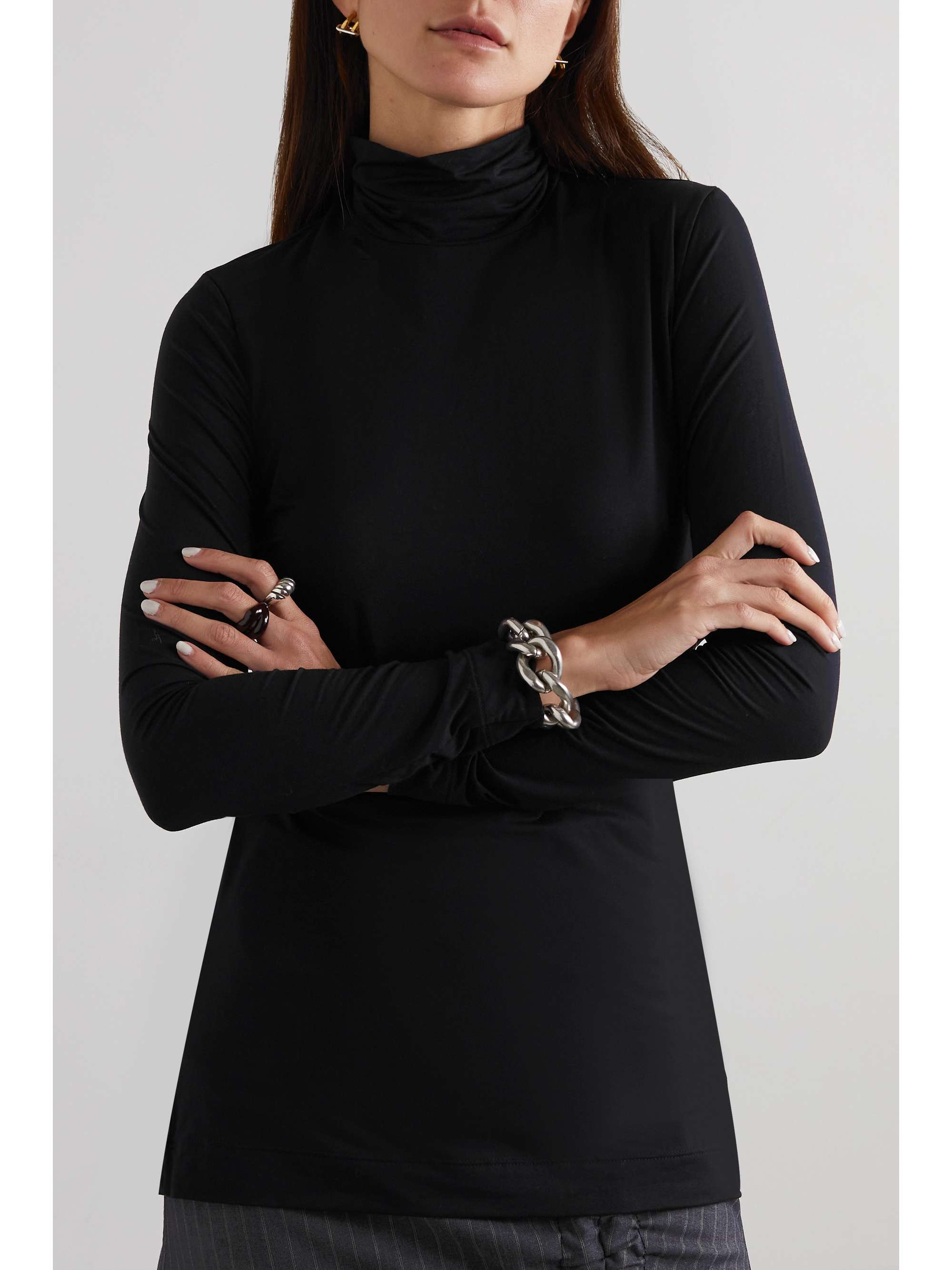 COMMANDO Stretch-modal jersey turtleneck top