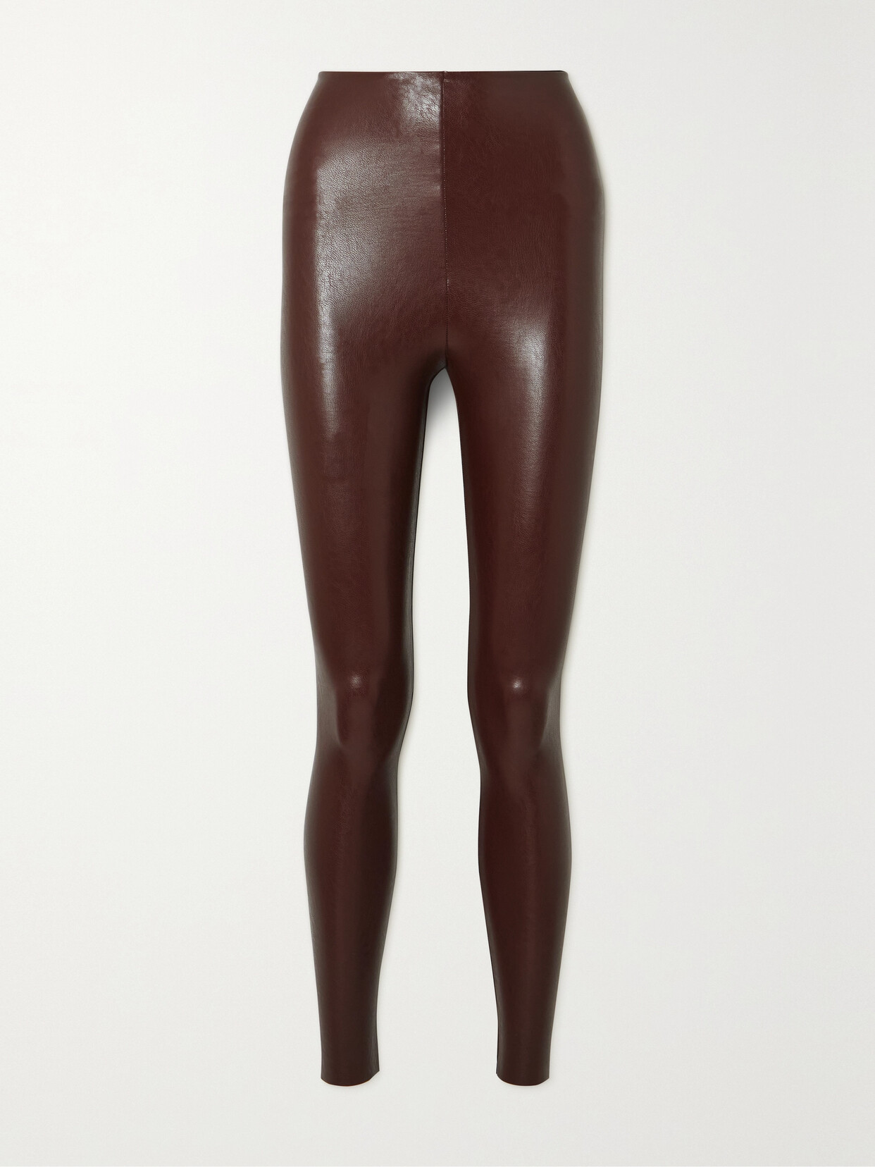 Commando - Faux Stretch-leather Leggings - Burgundy