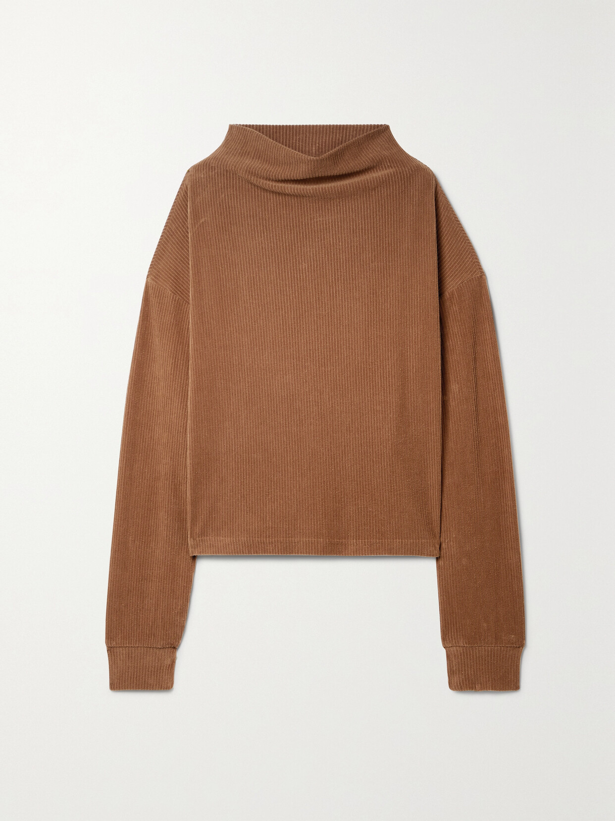 LESET - Sophie Cotton-blend Corduroy Sweater - Brown