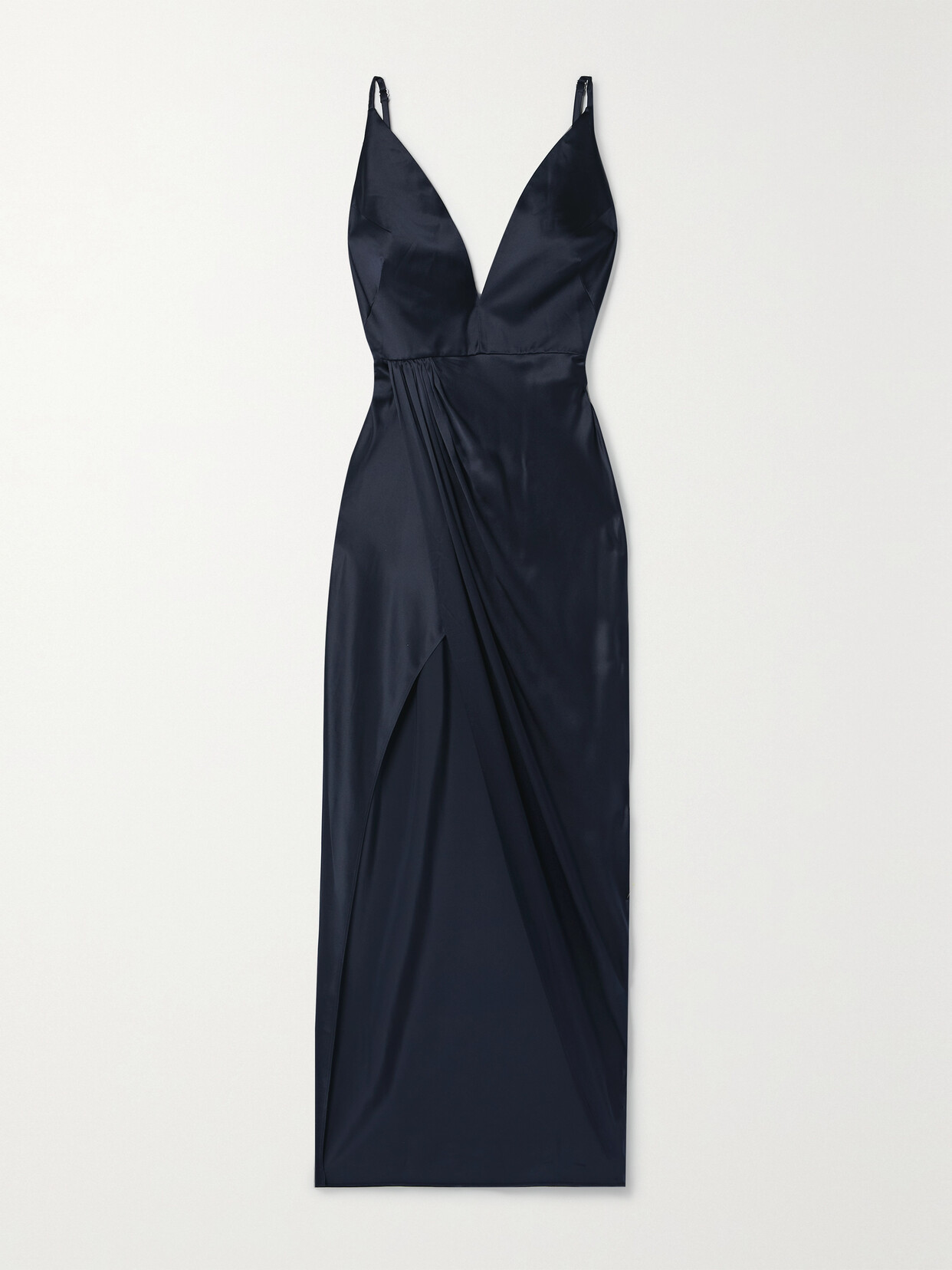 Fleur du Mal - Draped Silk-charmeuse Dress - Blue