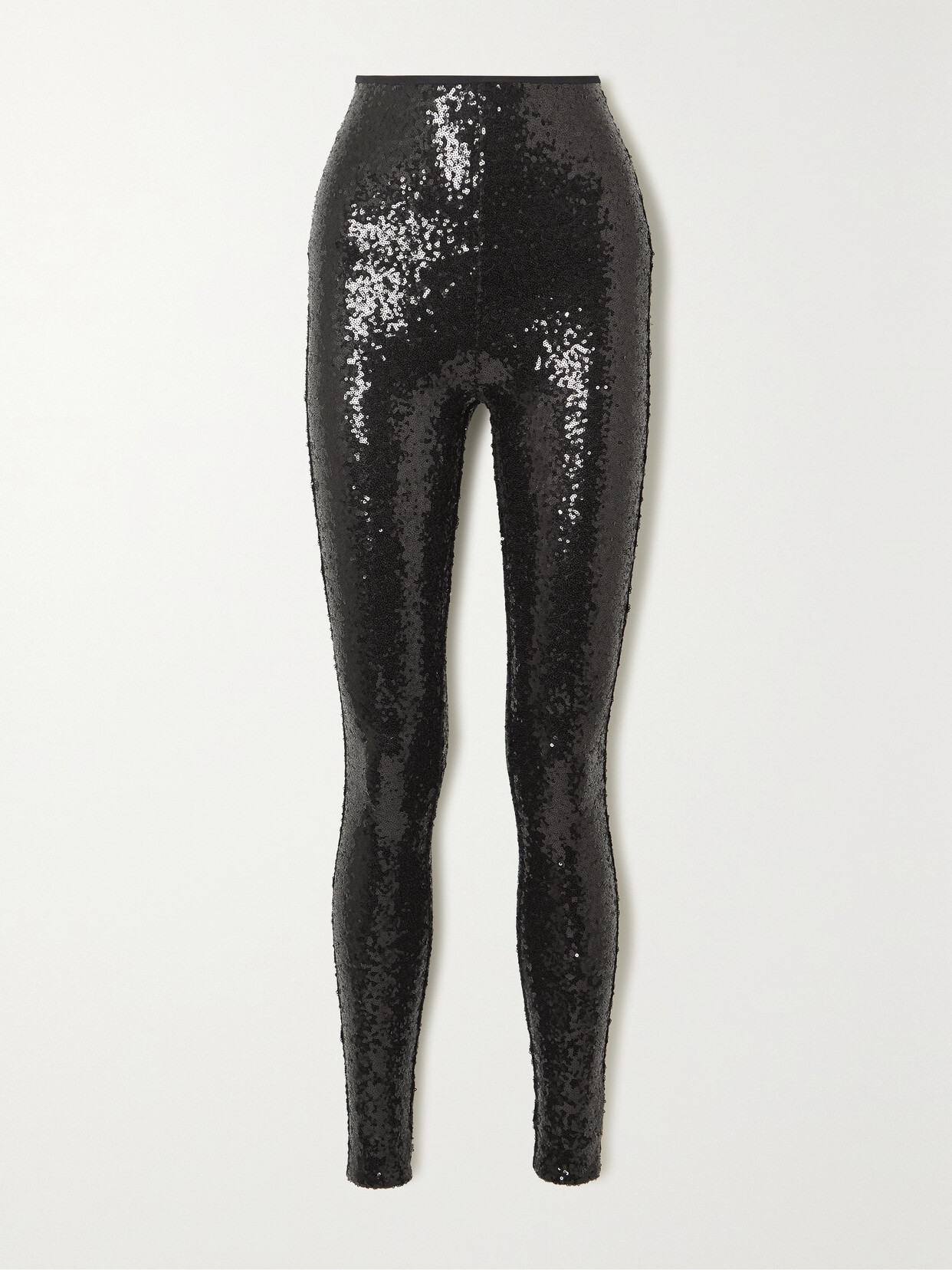 Commando Sequined Stretch-jersey Leggings - Black