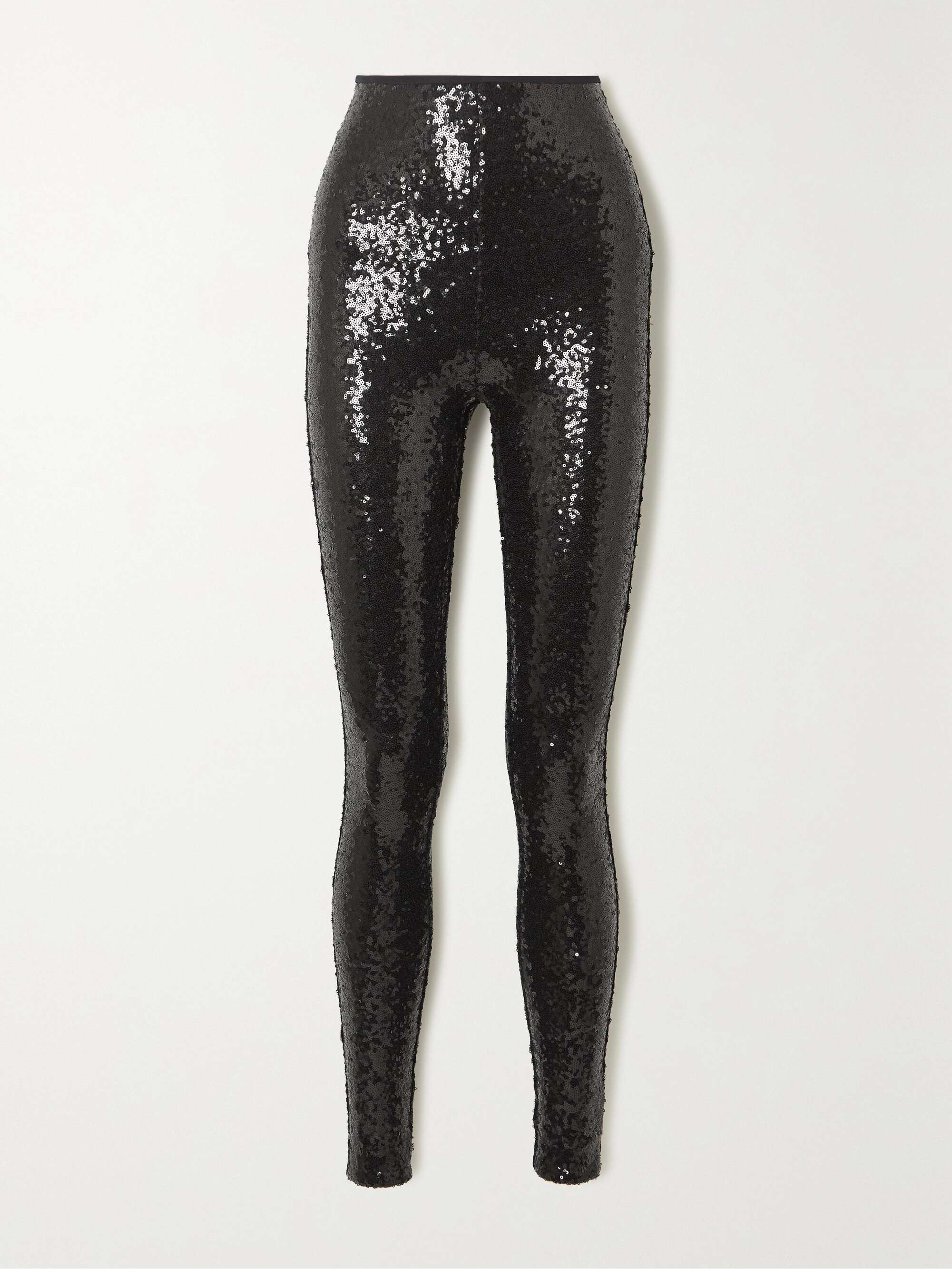 COMMANDO Sequined stretch-jersey leggings