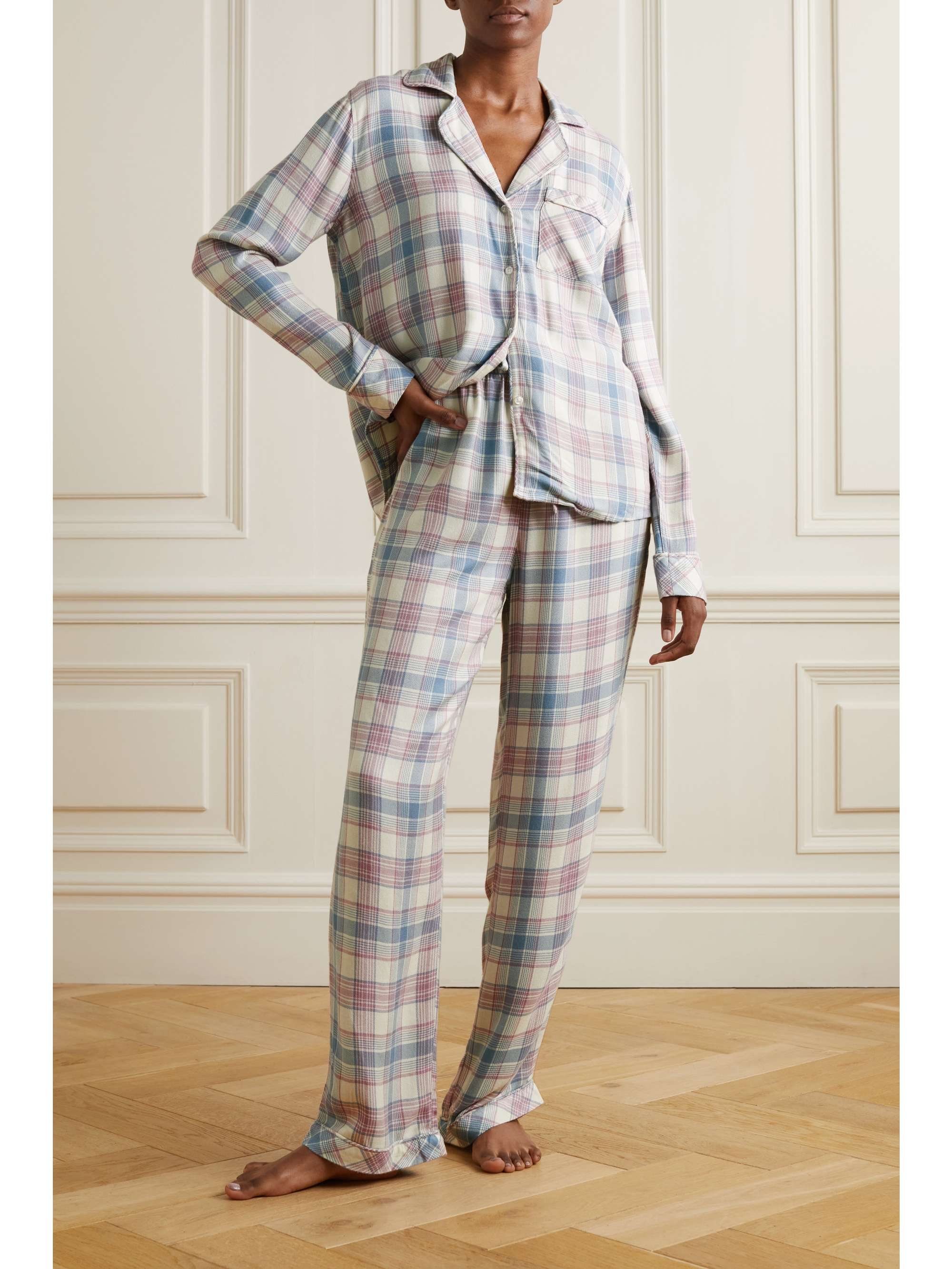 RAILS Clara checked flannel pajama set