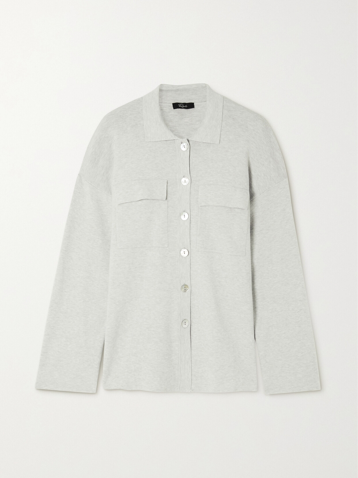 Rails - Camryn Ribbed Mélange Jersey Shirt - Gray