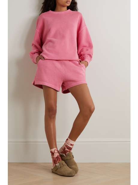 On the Go Shorts + Yarn Dyed Rib Sweatshirt