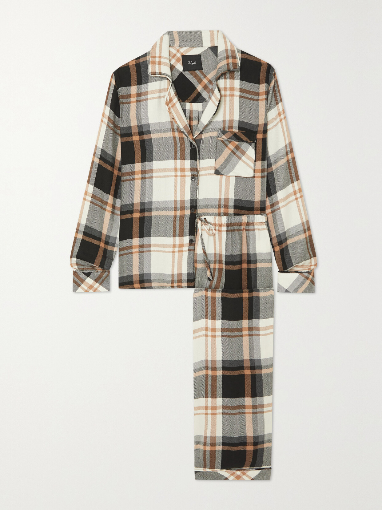 Rails - Clara Checked Flannel Pajama Set - Neutrals