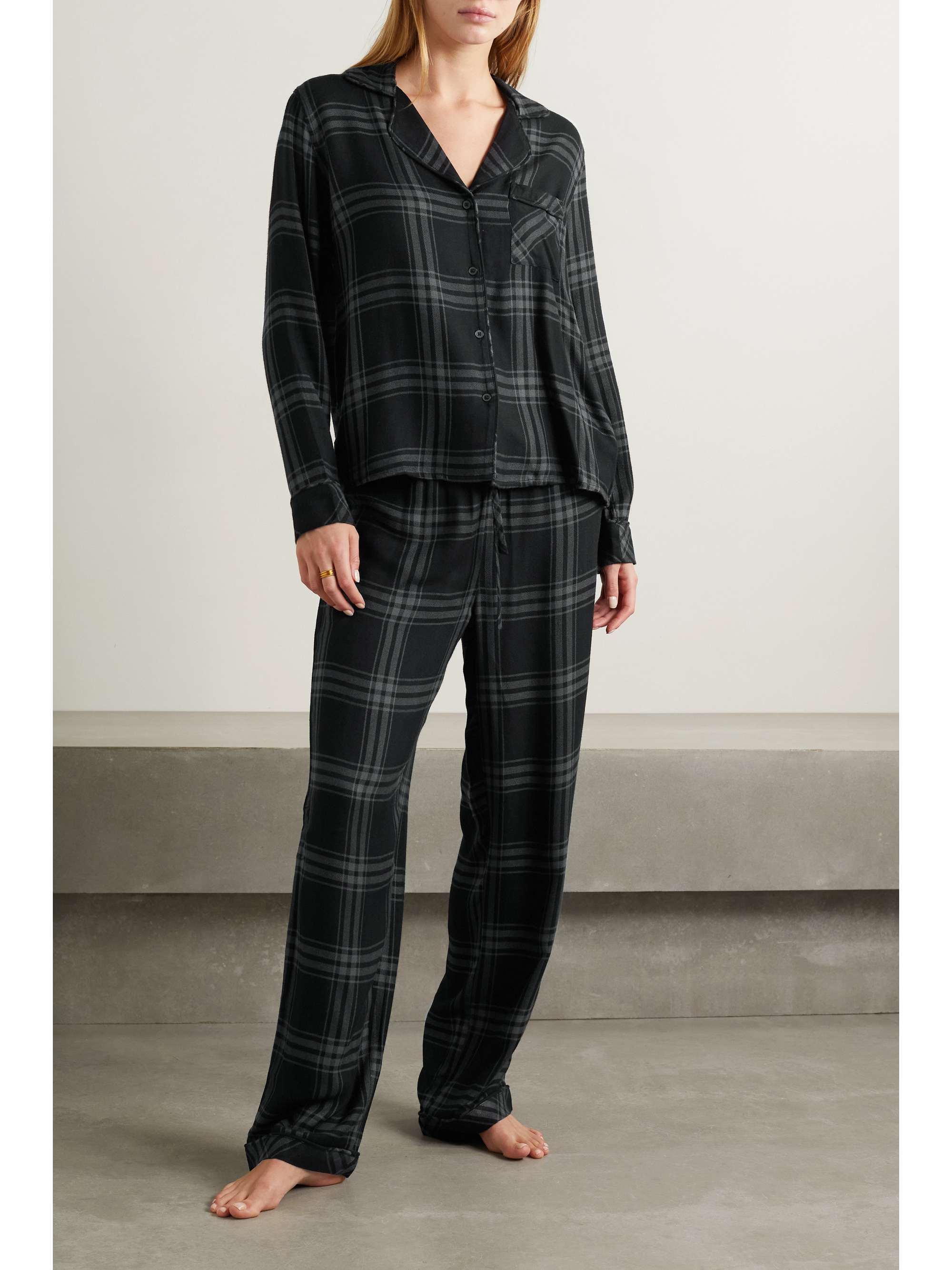 Clara checked flannel pajama set