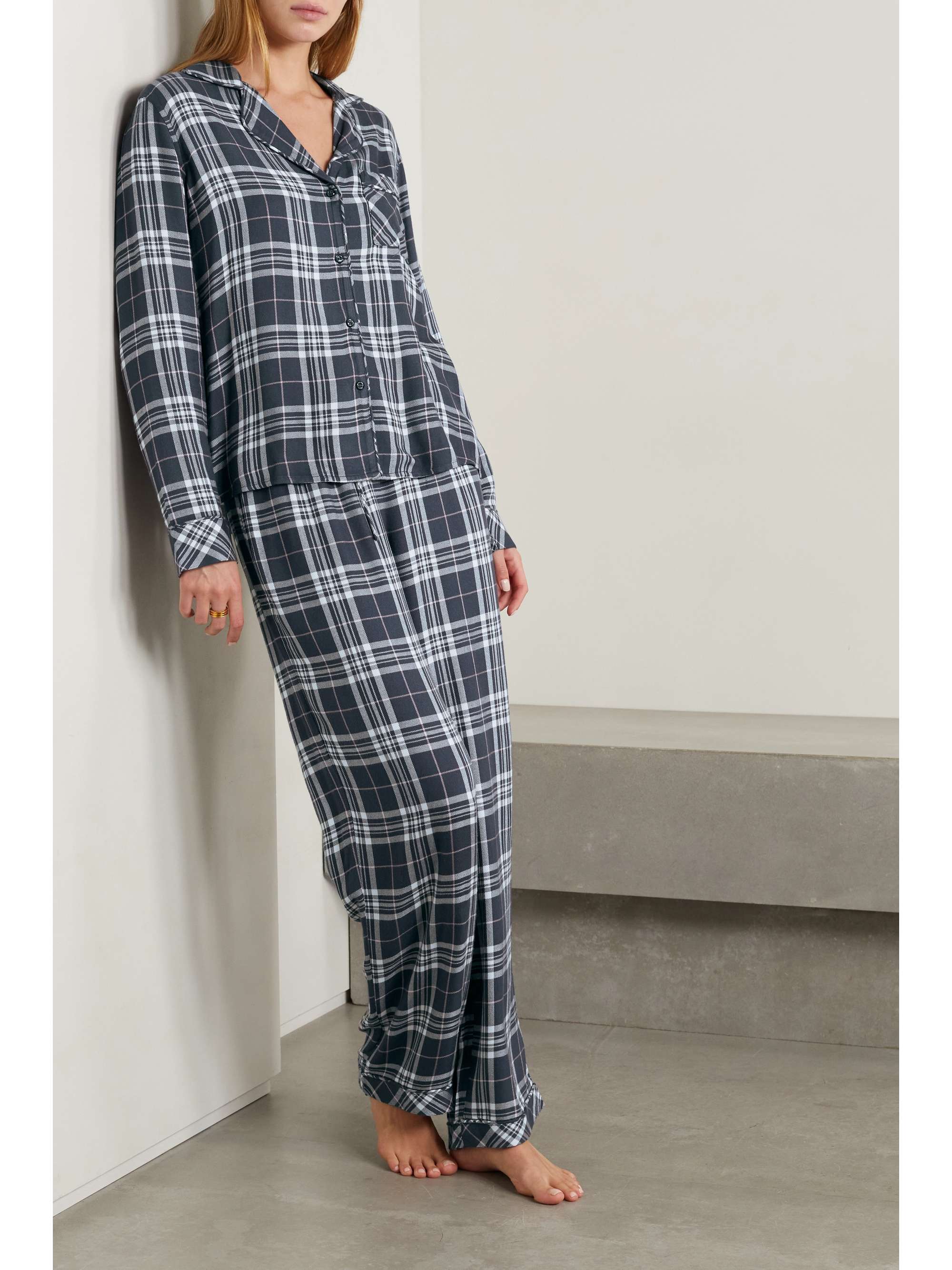 RAILS Clara checked flannel pajama set