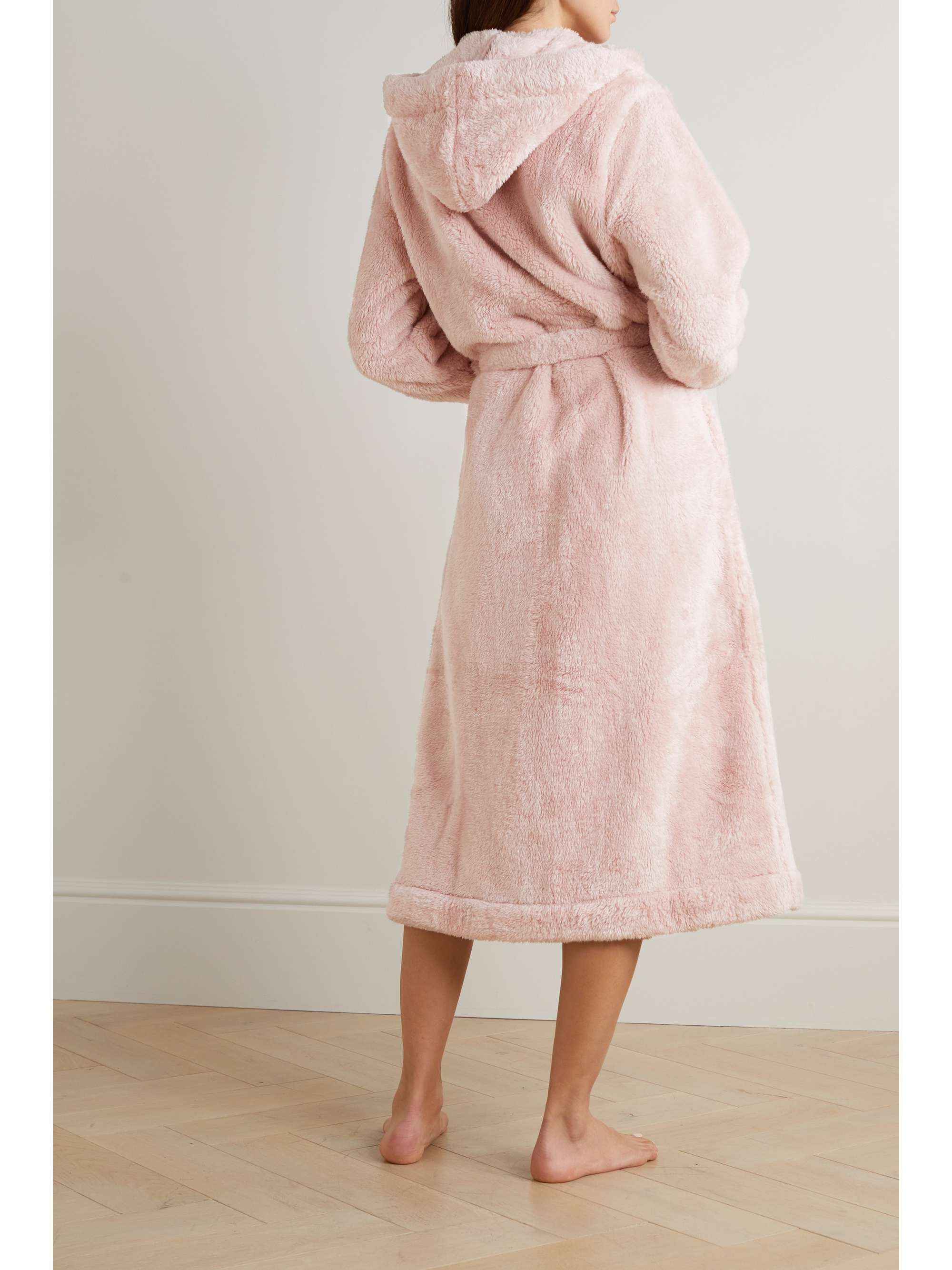 SKIN Wynter hooded recycled faux fur robe