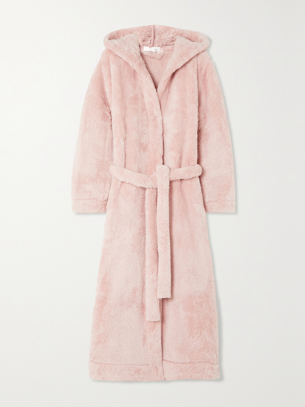 SKIN WYNTER HOODED RECYCLED FAUX FUR dressing gown