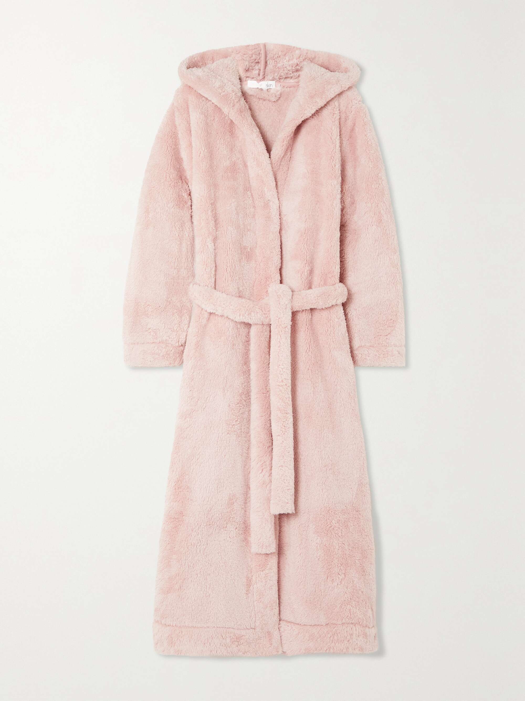 SKIN Wynter hooded recycled faux fur robe | NET-A-PORTER