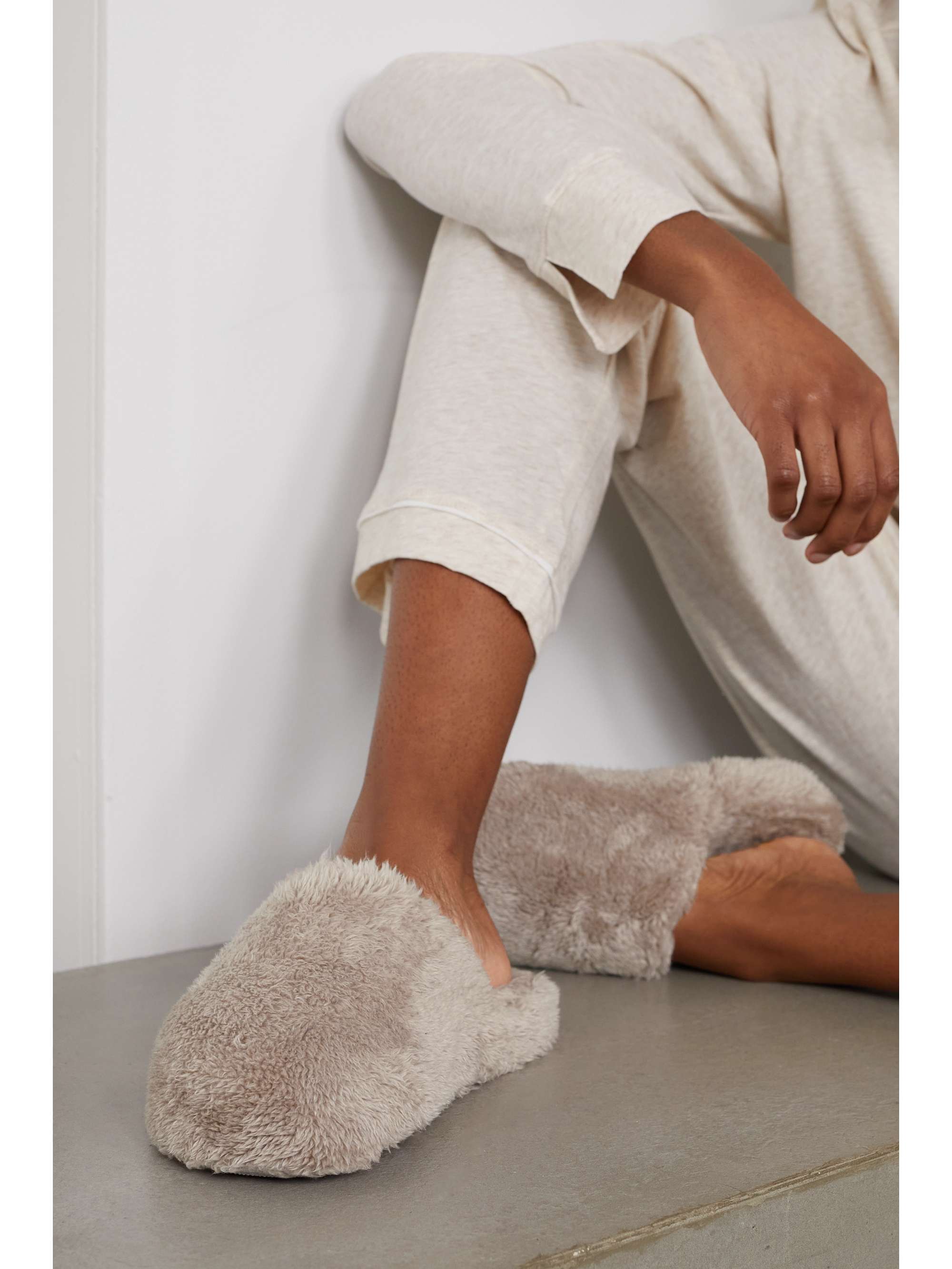 SKIN Winnie recycled faux fur slippers