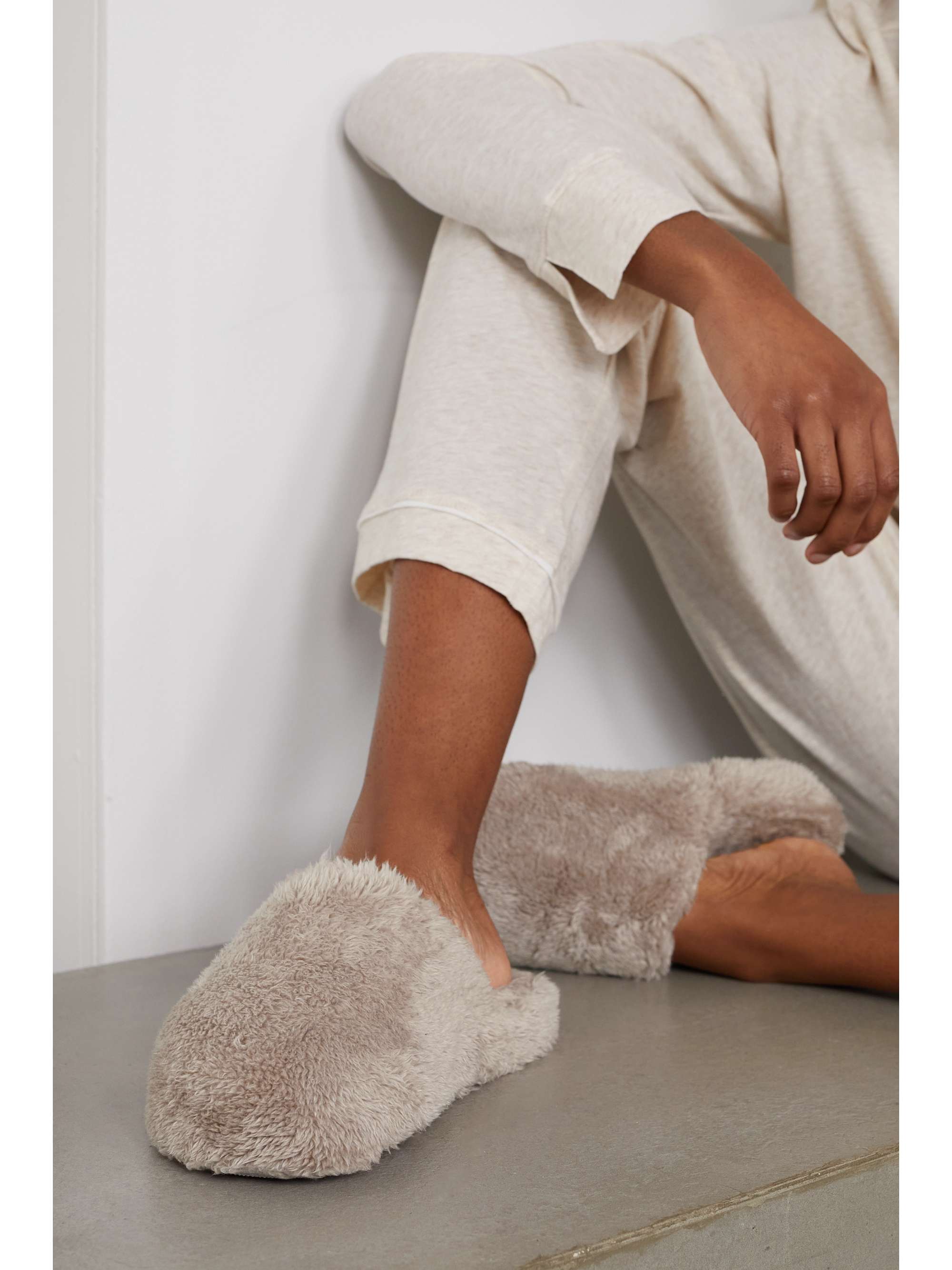 SKIN recycled faux fur slippers | NET-A-PORTER