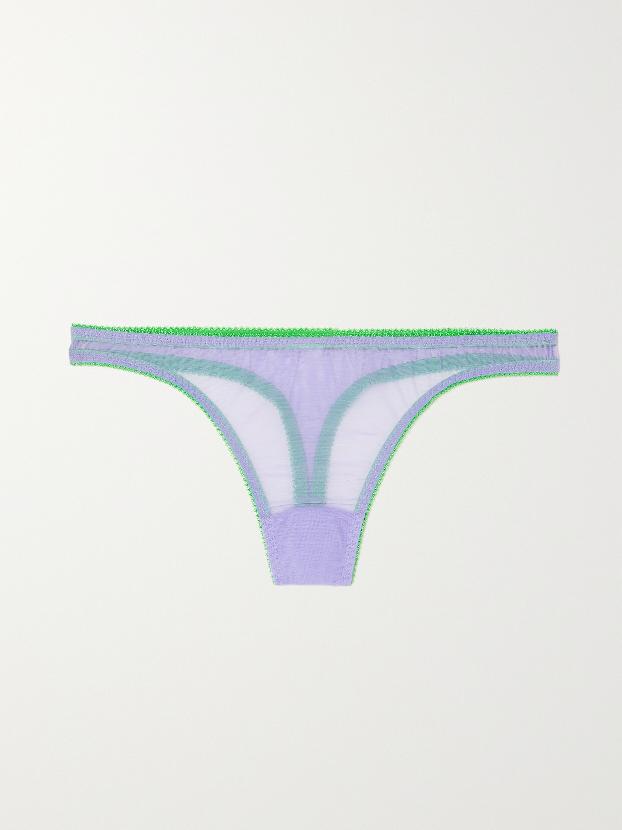 Dora Larsen - + Net Sustain Coralee Clean Recycled-tulle Thong - Blue