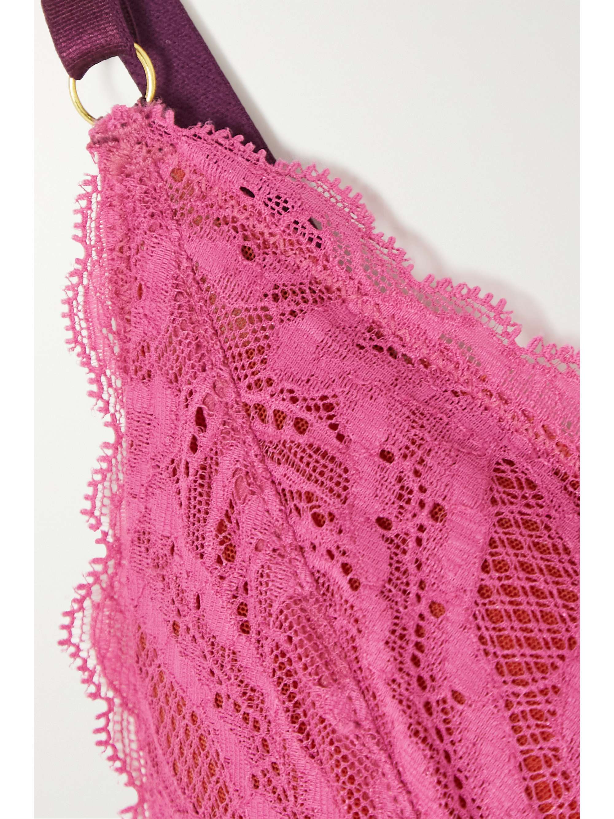 DORA LARSEN + NET SUSTAIN Alba recycledlace softcup triangle bra