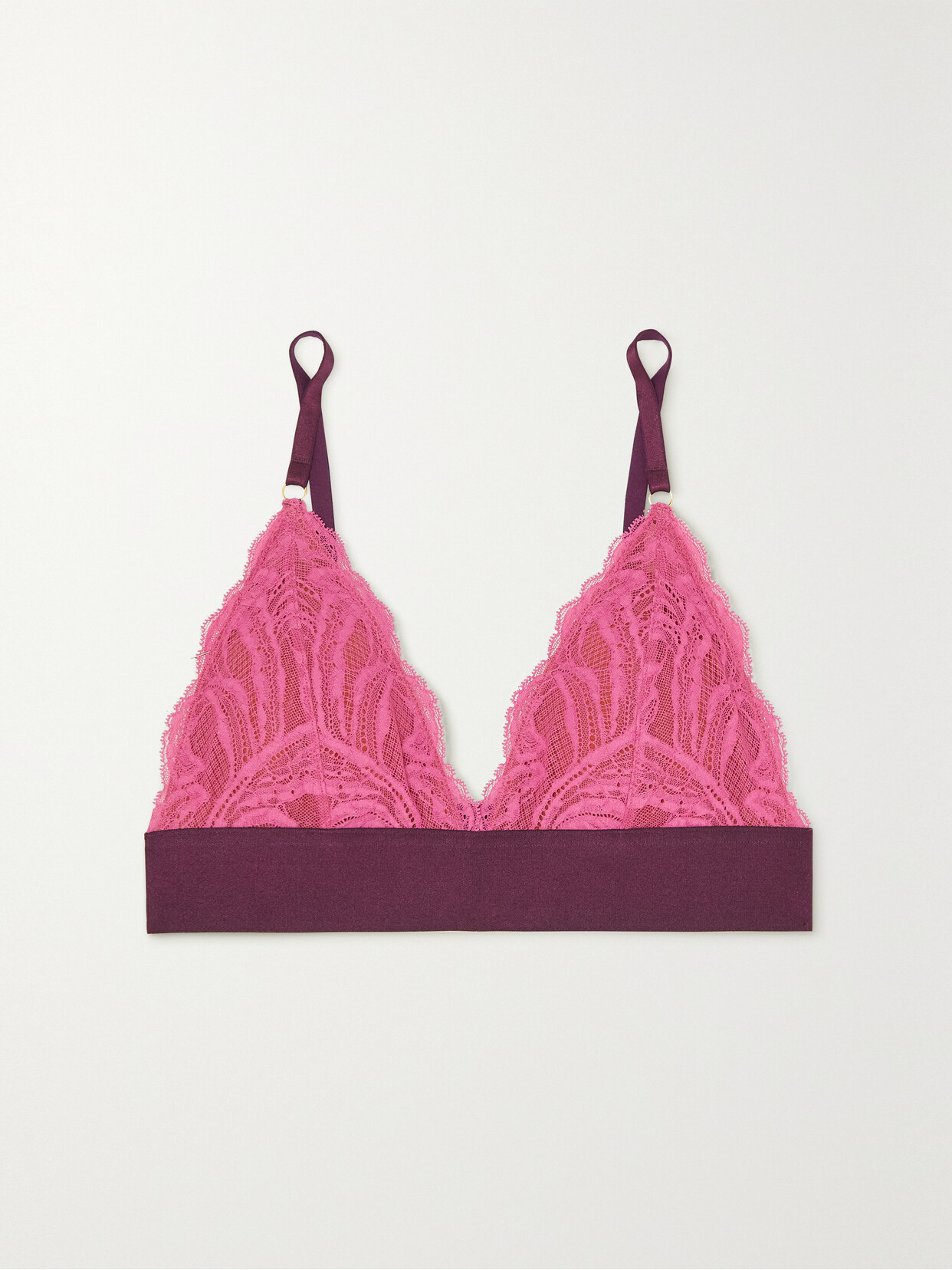 Dora Larsen + Net Sustain Alba Recycled-lace Soft-cup Triangle Bra