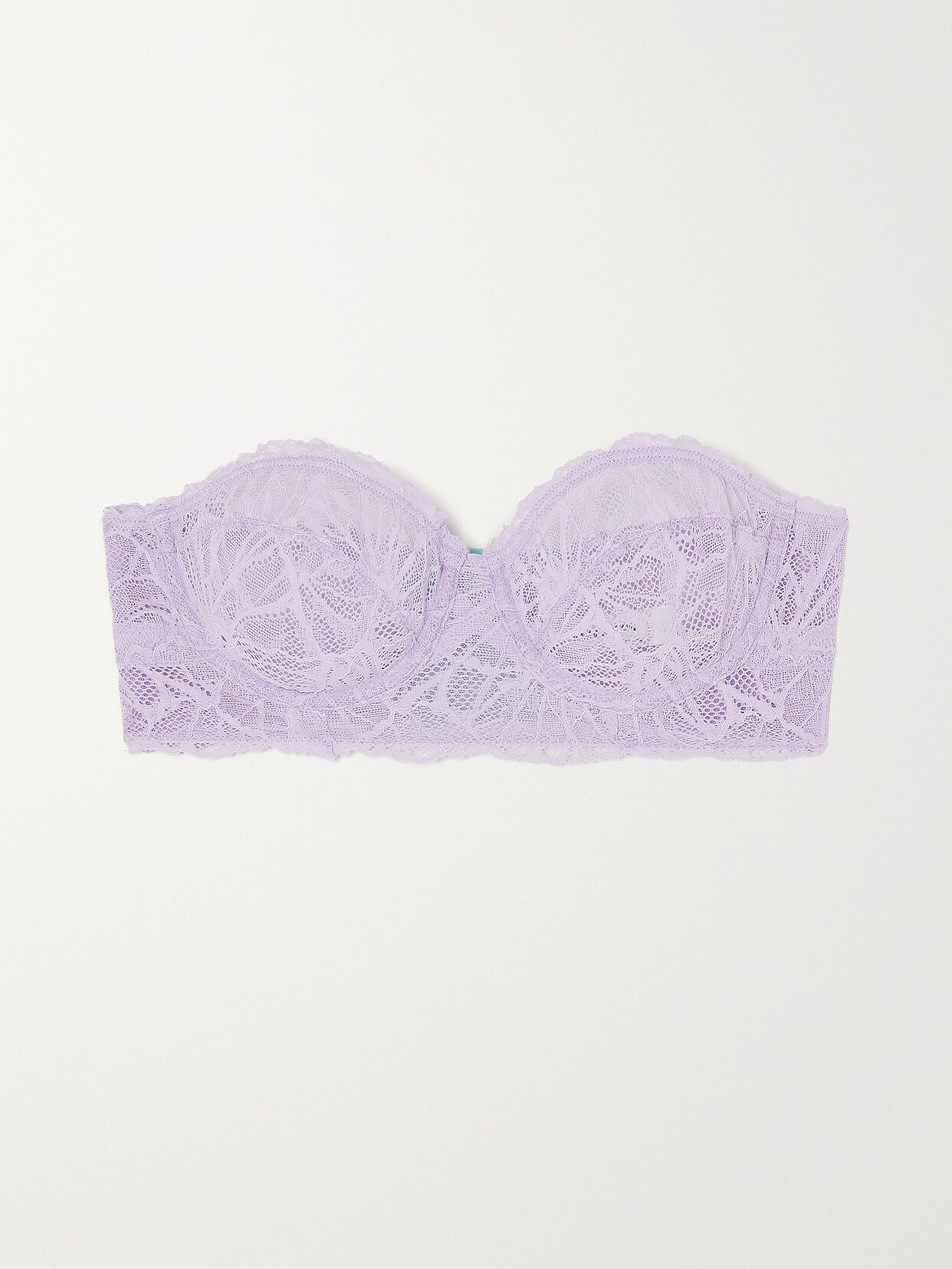 Dora Larsen - + Net Sustain Anais Recycled-lace Underwired Strapless Bra - Purple