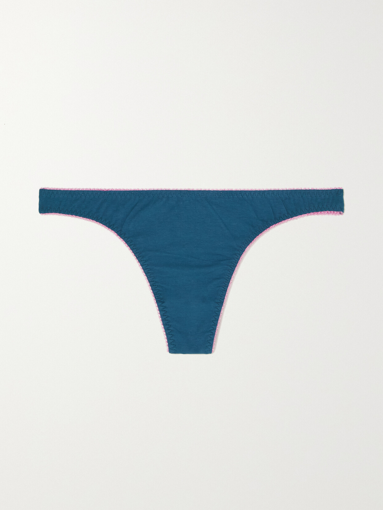 Dora Larsen + Net Sustain Anneli Organic Cotton Thong In Blue