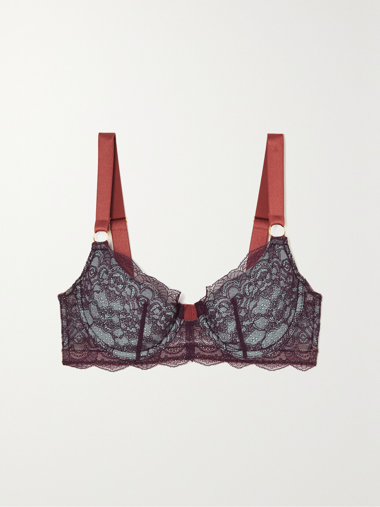 Dora Larsen - + Net Sustain Enid Recycled Lace And Tulle Underwired Balconette Bra - Purple