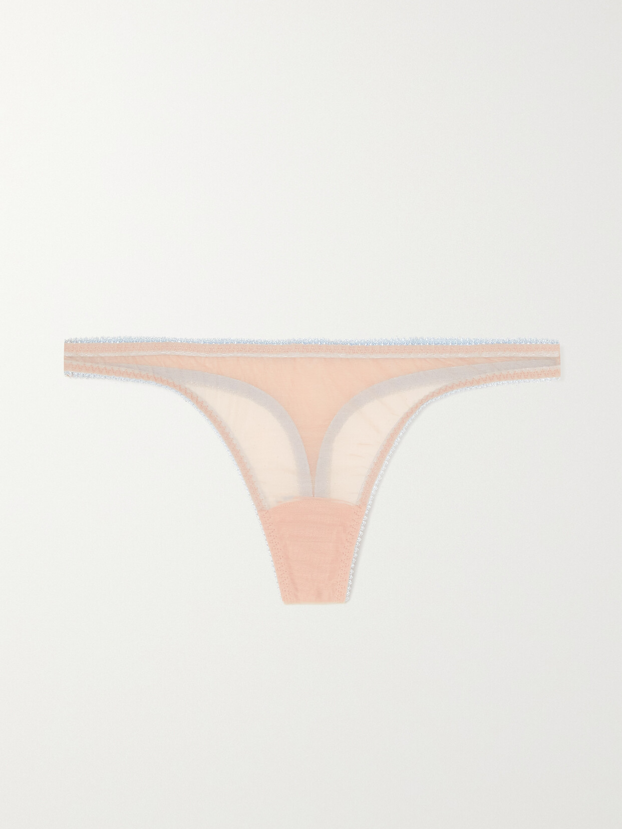 Dora Larsen - + Net Sustain Margo Clean Recycled-tulle Thong - Pink