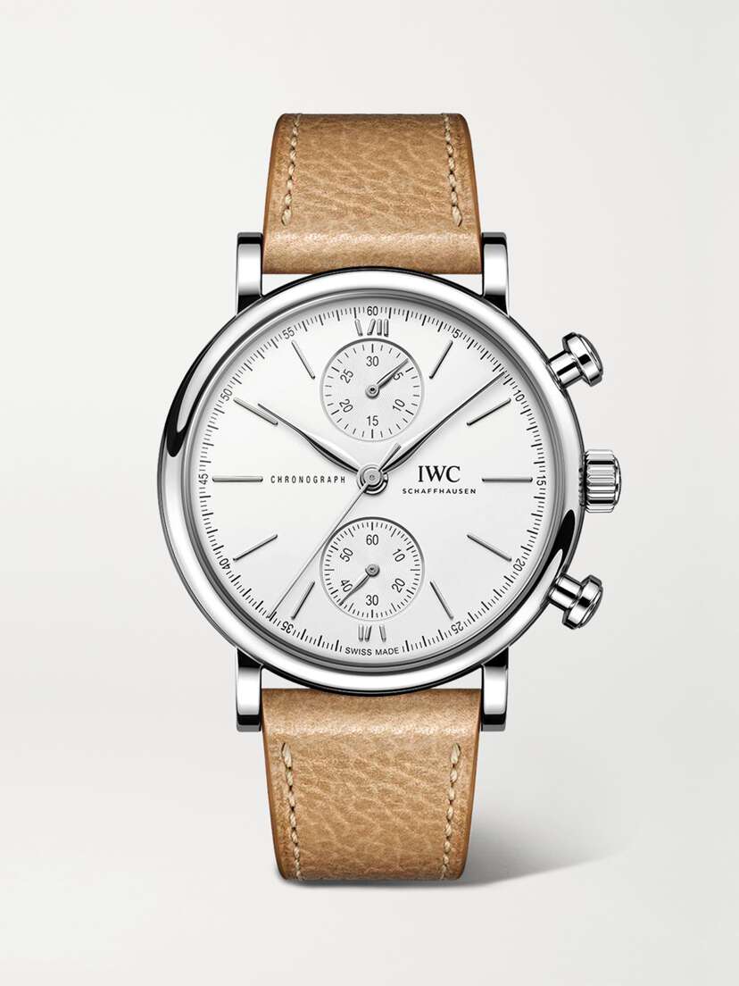 IWC SCHAFFHAUSEN Portofino Automatic Chronograph 39mm Stainless Steel And Leather Watch