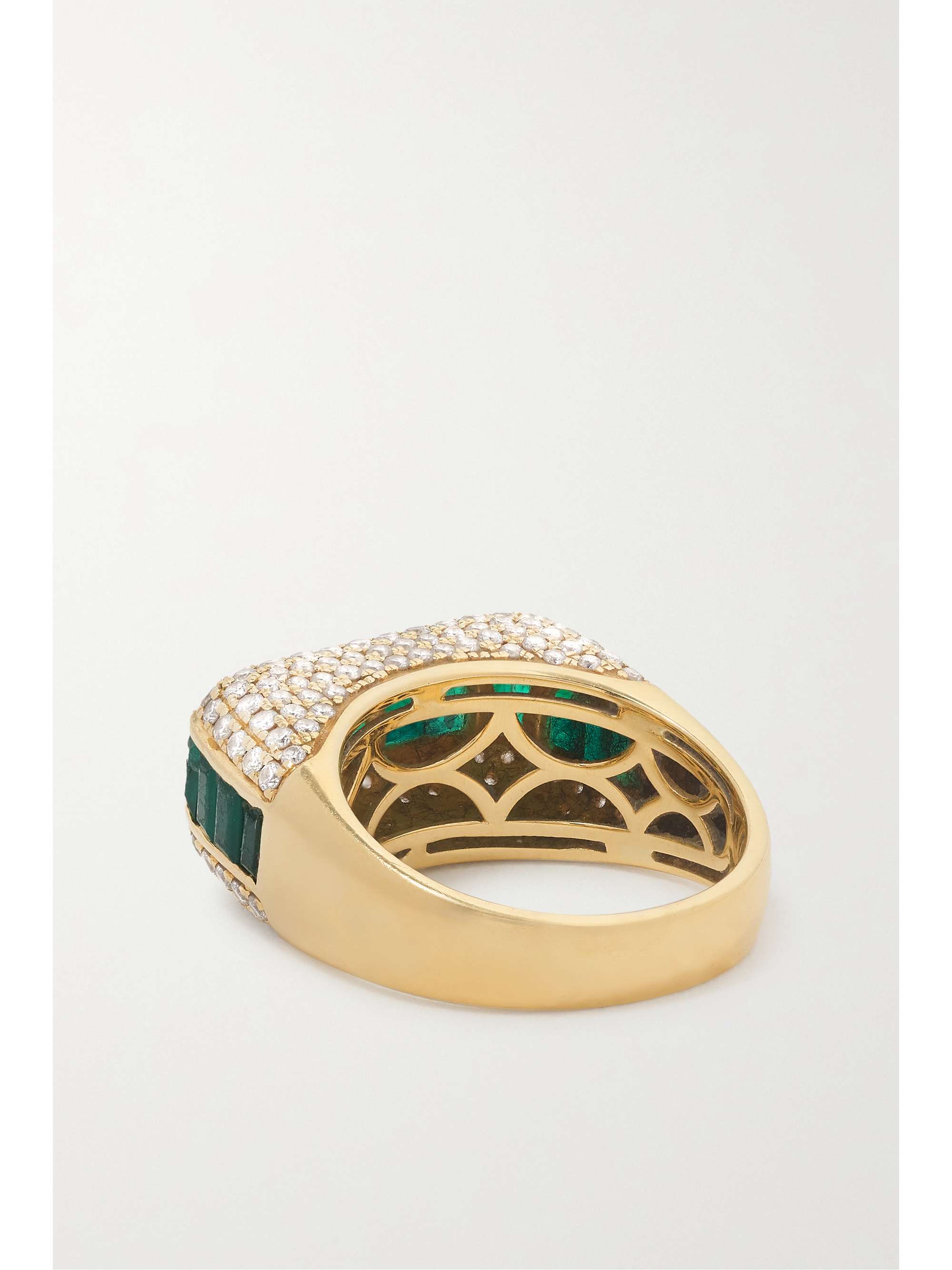 RAINBOW K Empress 18-karat gold, emerald and diamond ring