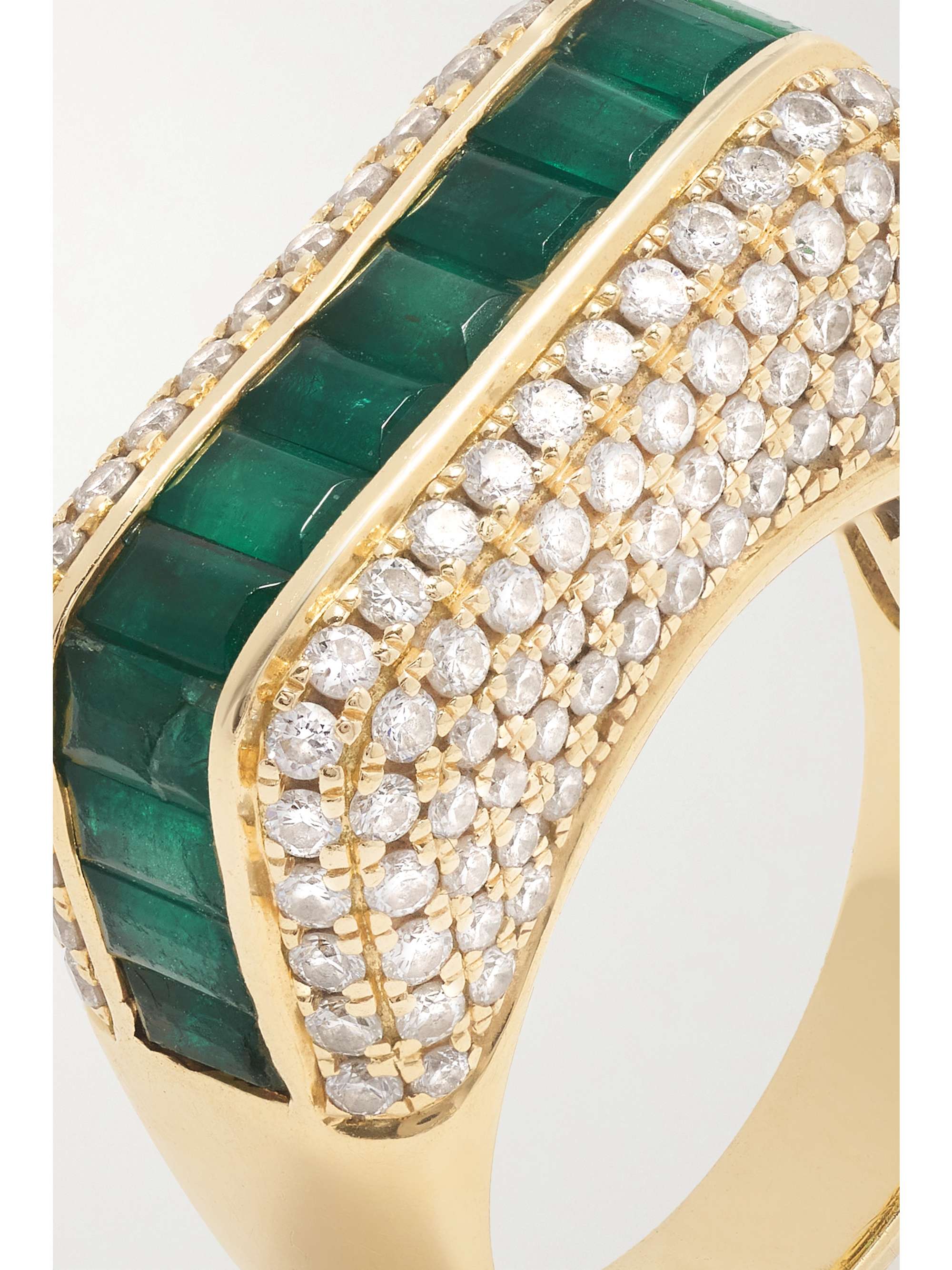 RAINBOW K Empress 18-karat gold, emerald and diamond ring