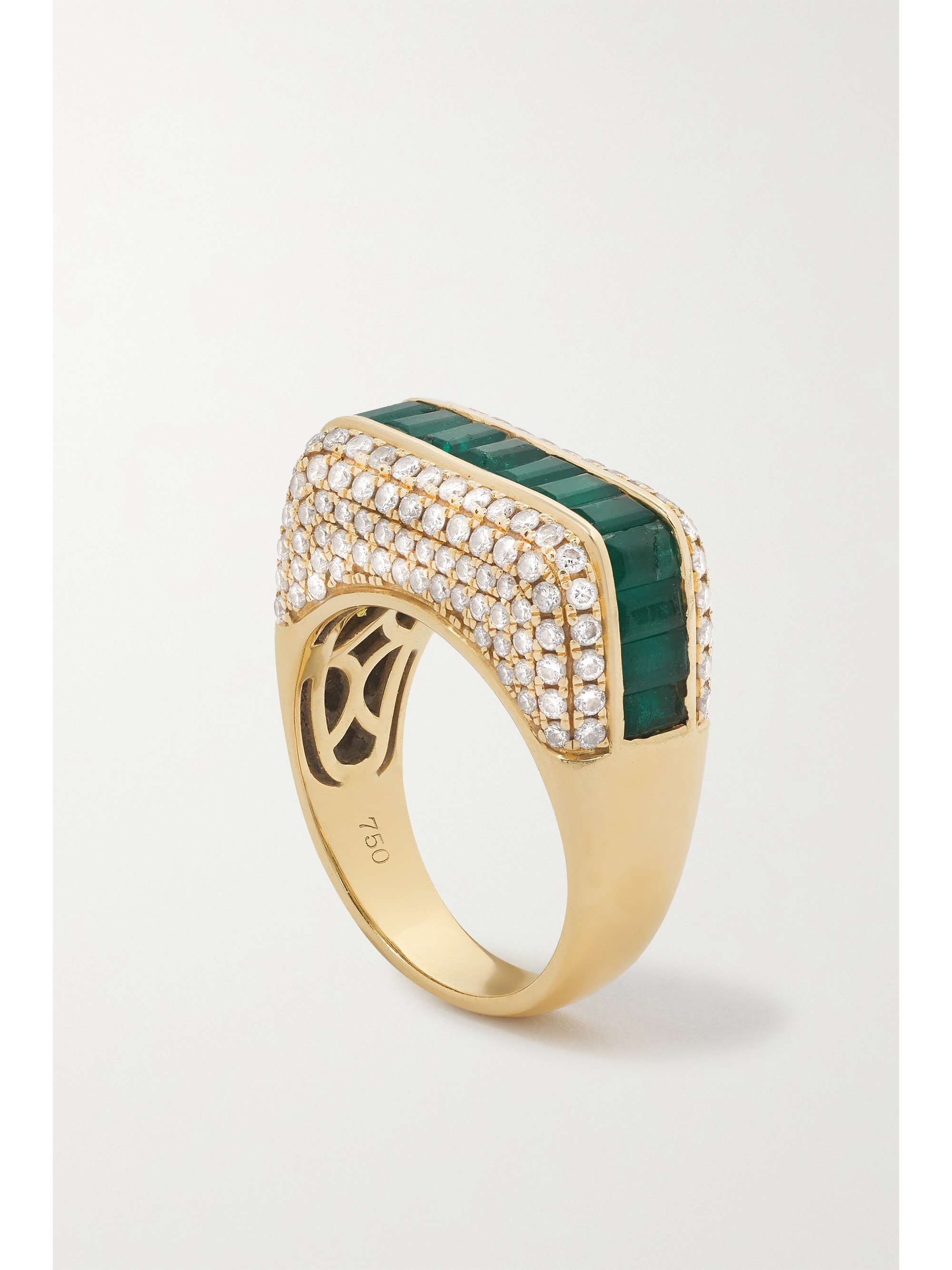 RAINBOW K Empress 18-karat gold, emerald and diamond ring