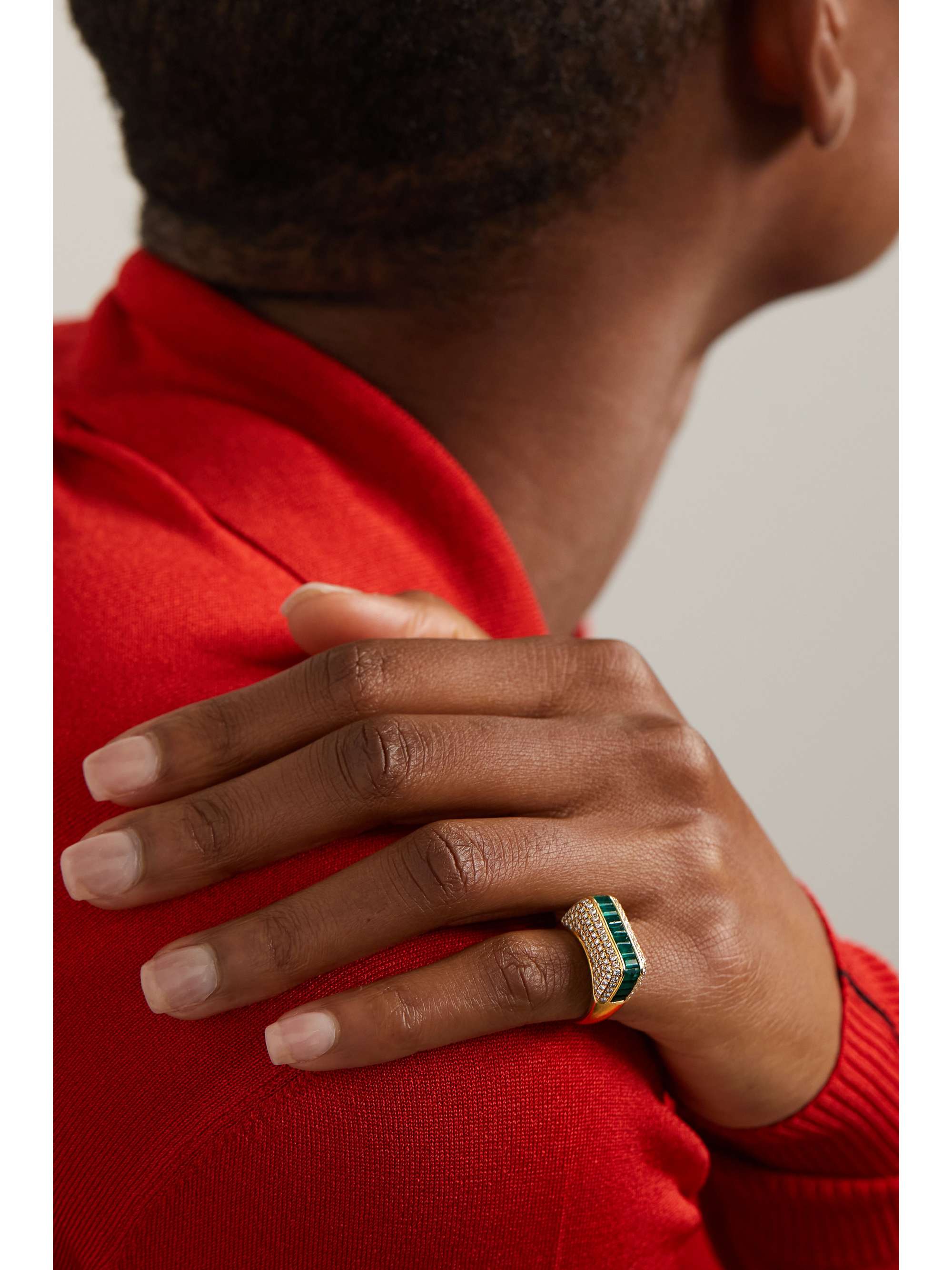 RAINBOW K Empress 18-karat gold, emerald and diamond ring  NET-A-PORTER