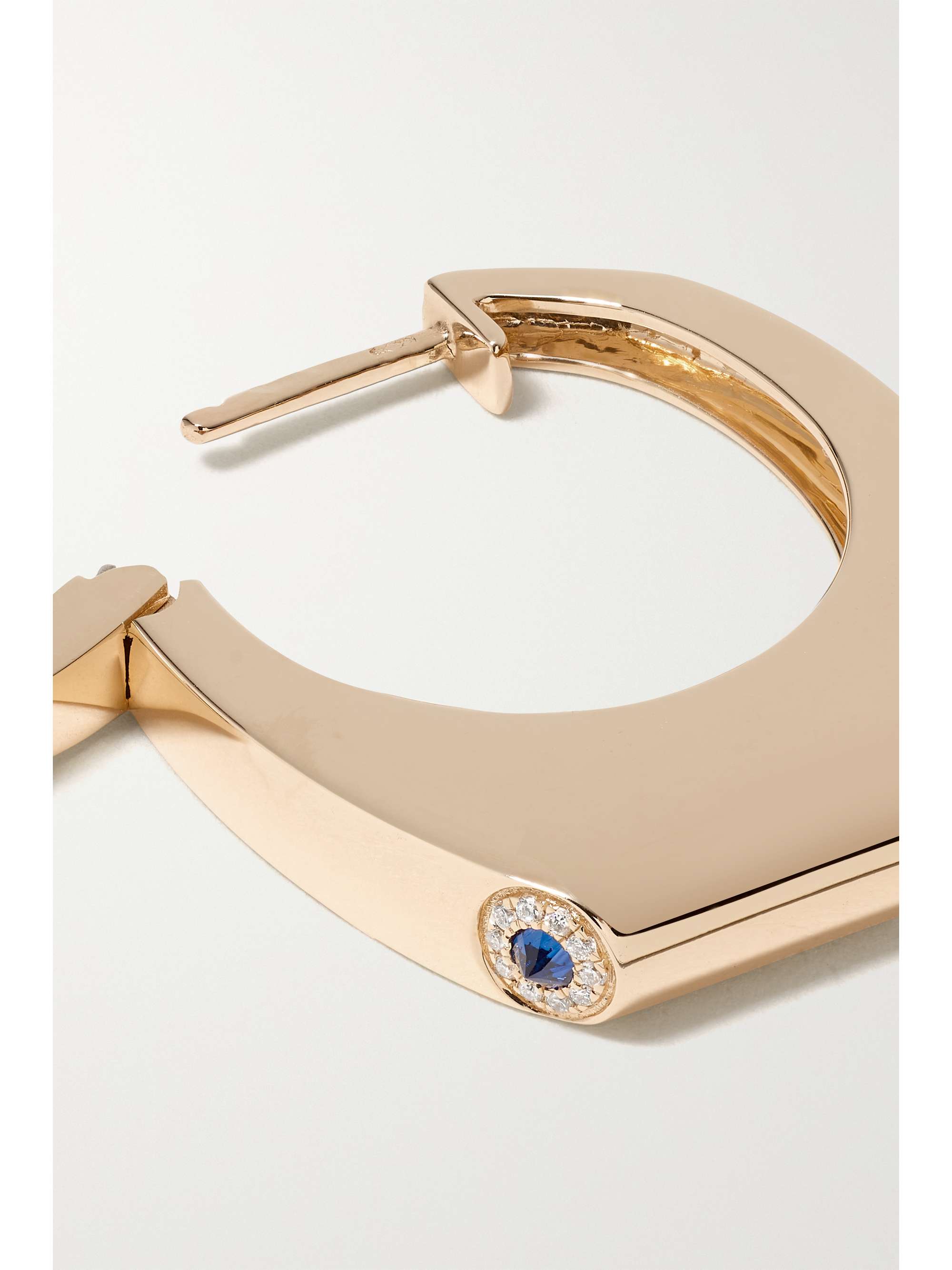 RAINBOW K Grace 14-karat gold, sapphire and diamond single earring