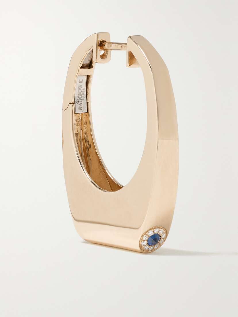 Rainbow K Grace 14-karat Gold, Sapphire And Diamond Single Earring