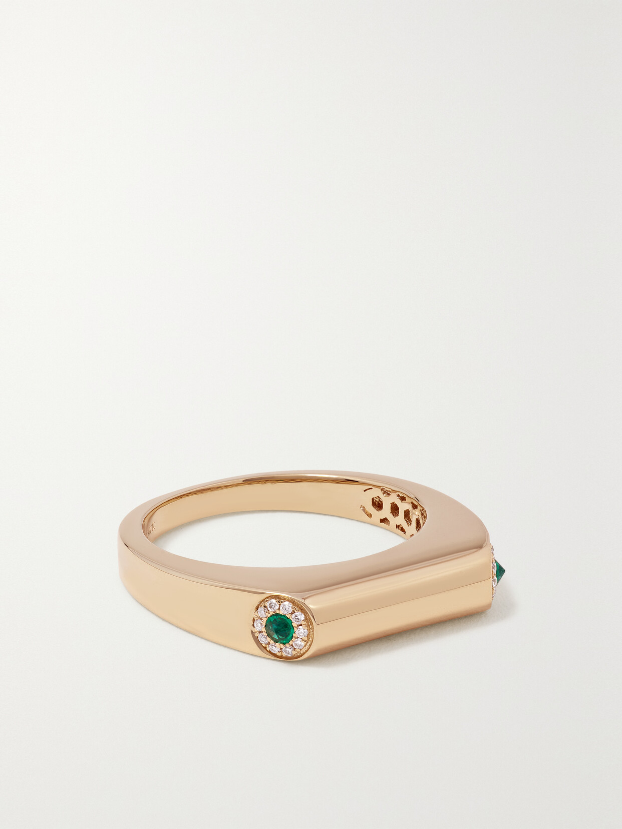 Rainbow K Grace 14-karat Gold, Emerald And Diamond Ring