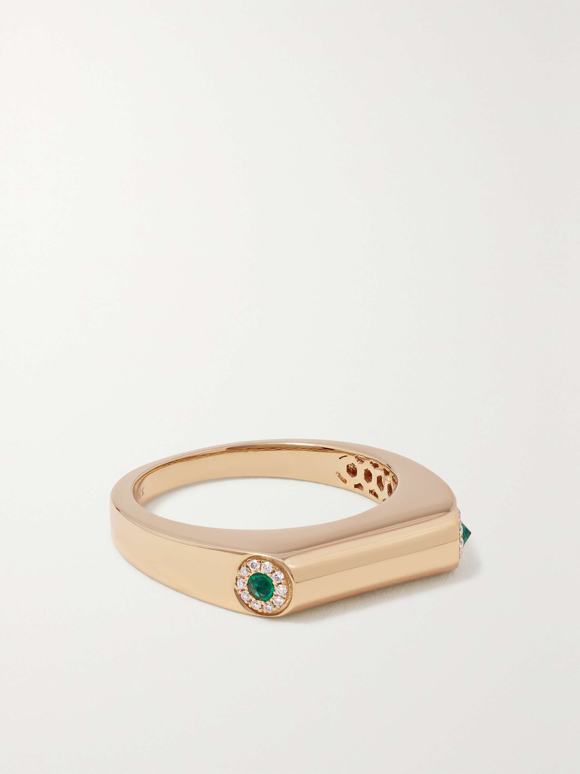 RAINBOW K Grace 14 karat gold emerald and diamond ring NET A PORTER