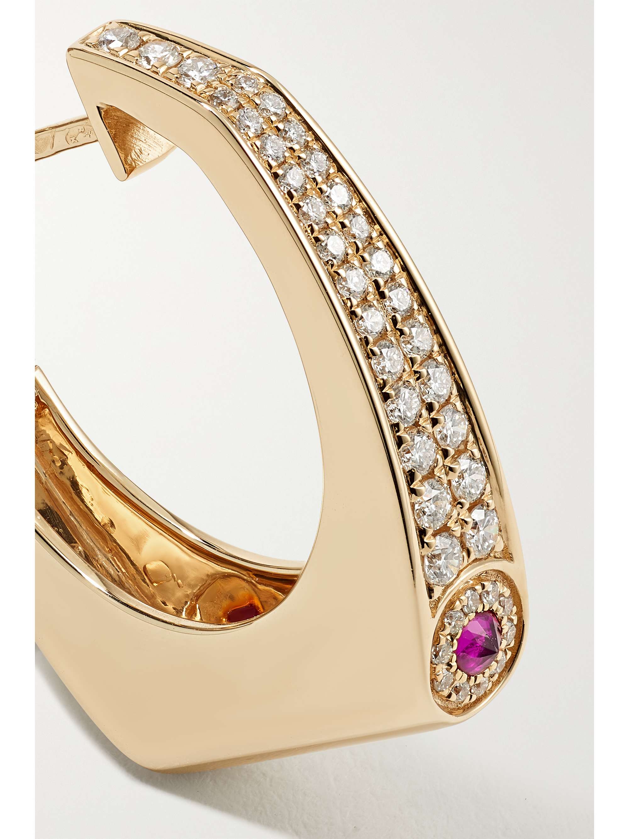 RAINBOW K Grace 14-karat gold diamond single earring