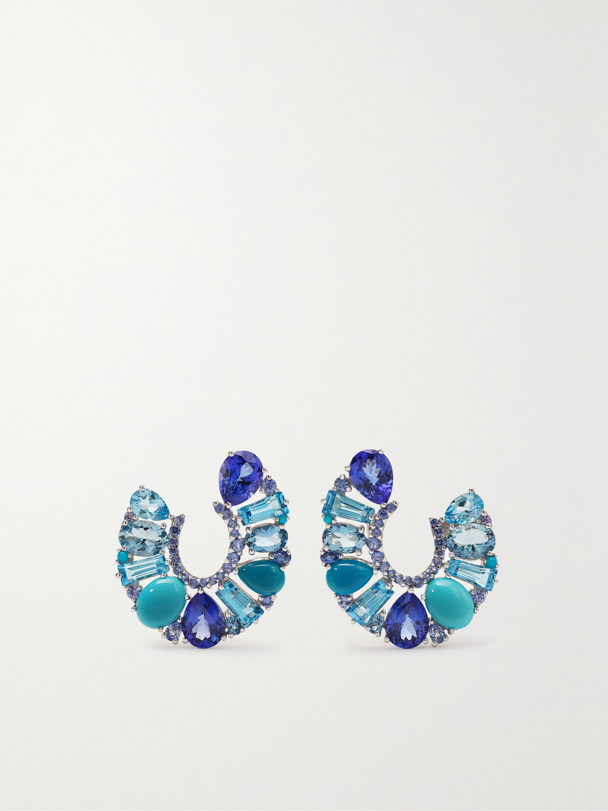Garrard Blaze 18-karat White Gold Multi-stone Earrings