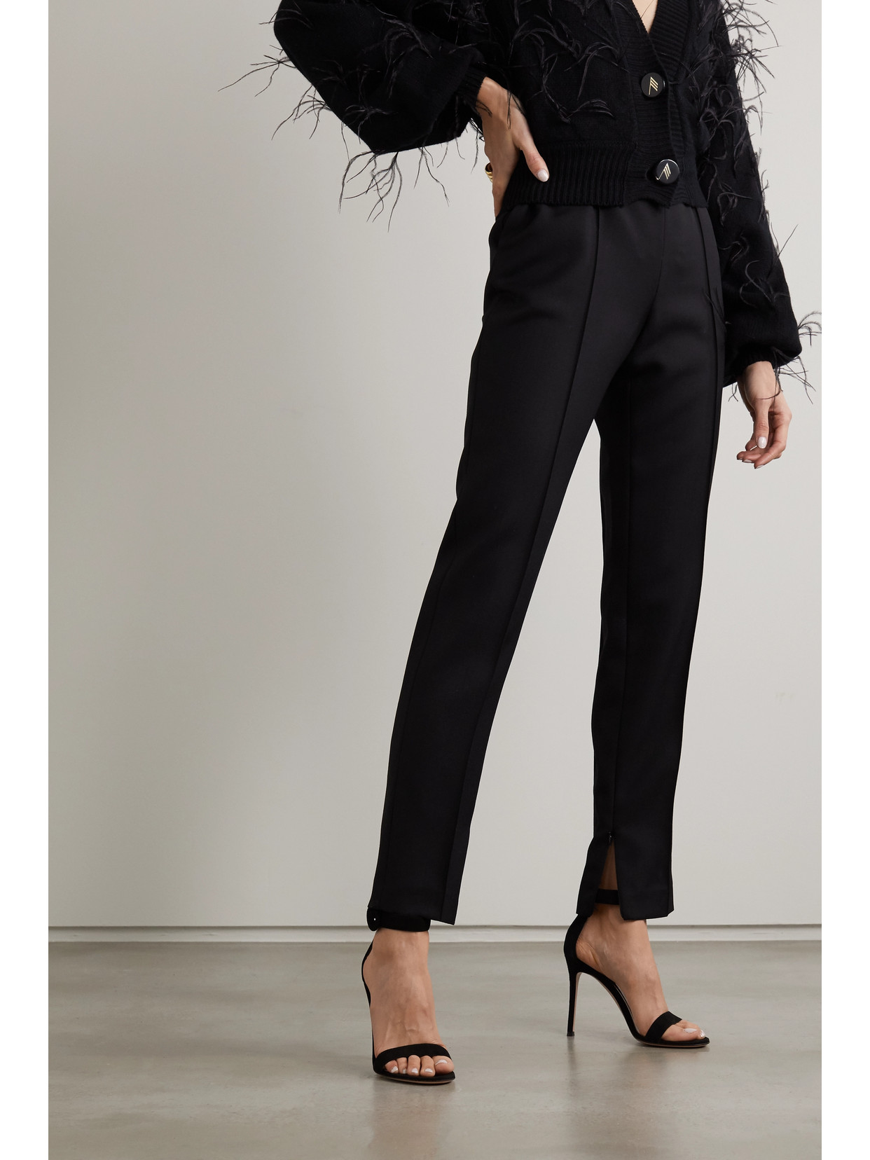 GIANVITO ROSSI PORTOFINO 105 SUEDE SANDALS