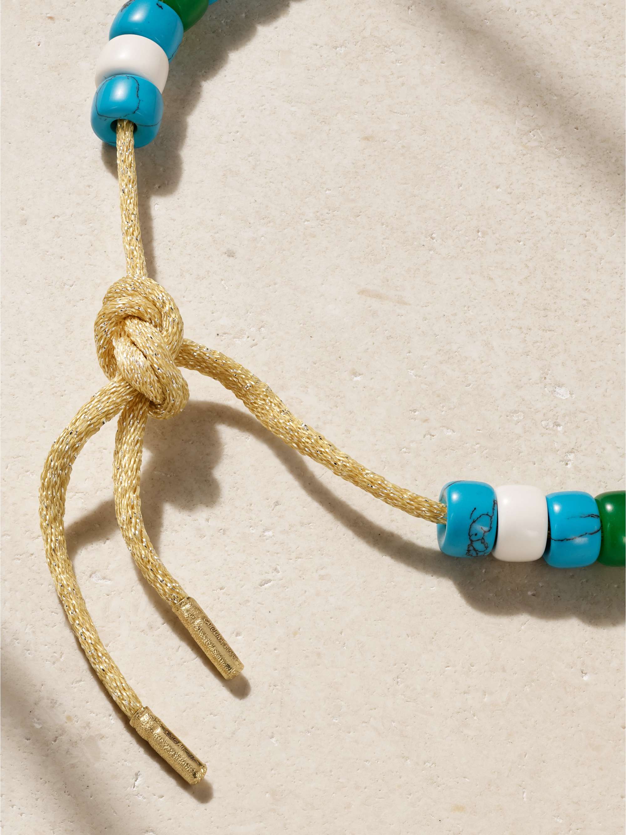 CAROLINA BUCCI Forte dei Marmi FORTE Beads 18-karat gold and Lurex multi-stone necklace kit