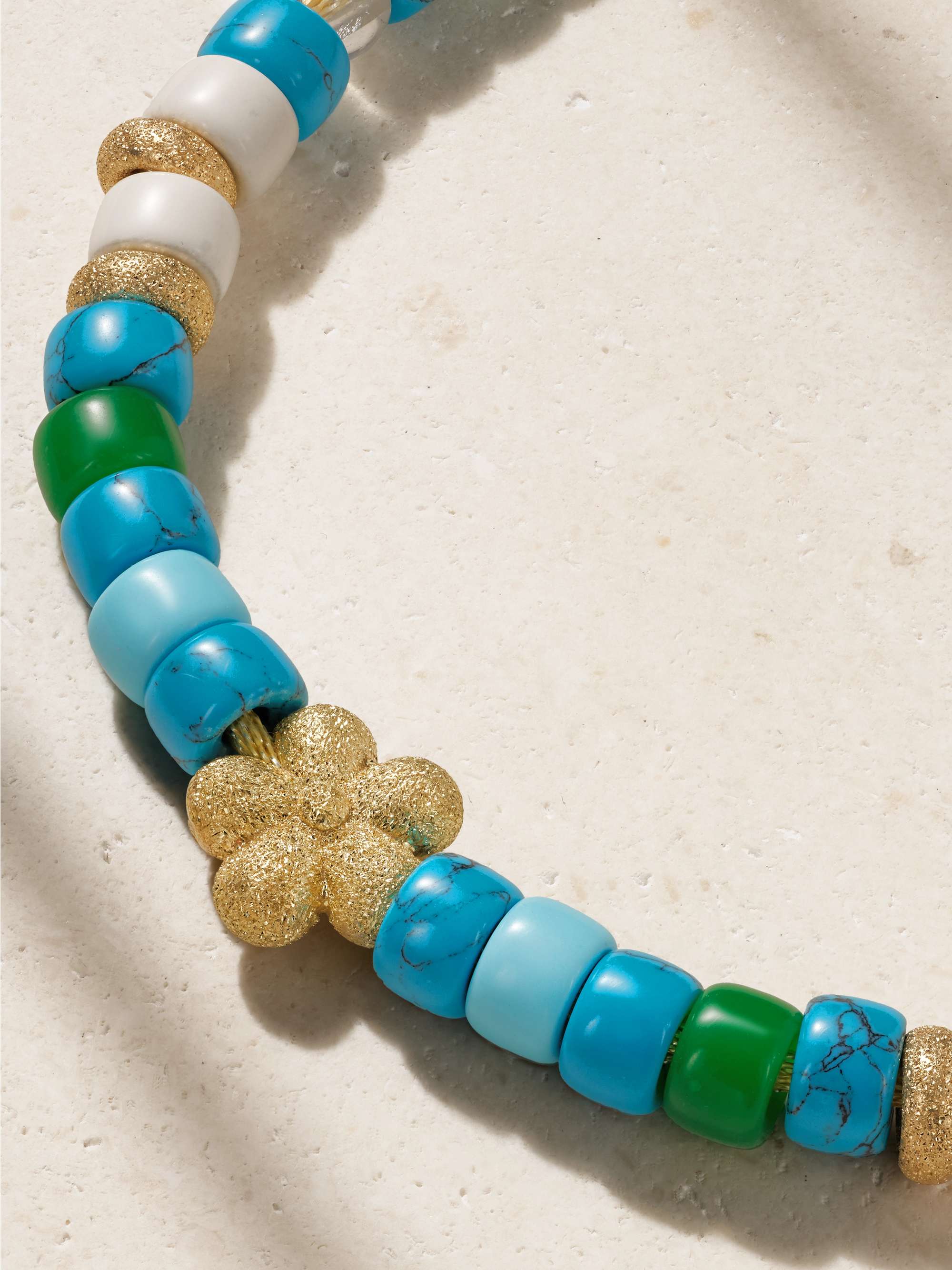 CAROLINA BUCCI Forte dei Marmi FORTE Beads 18-karat gold and Lurex multi-stone necklace kit