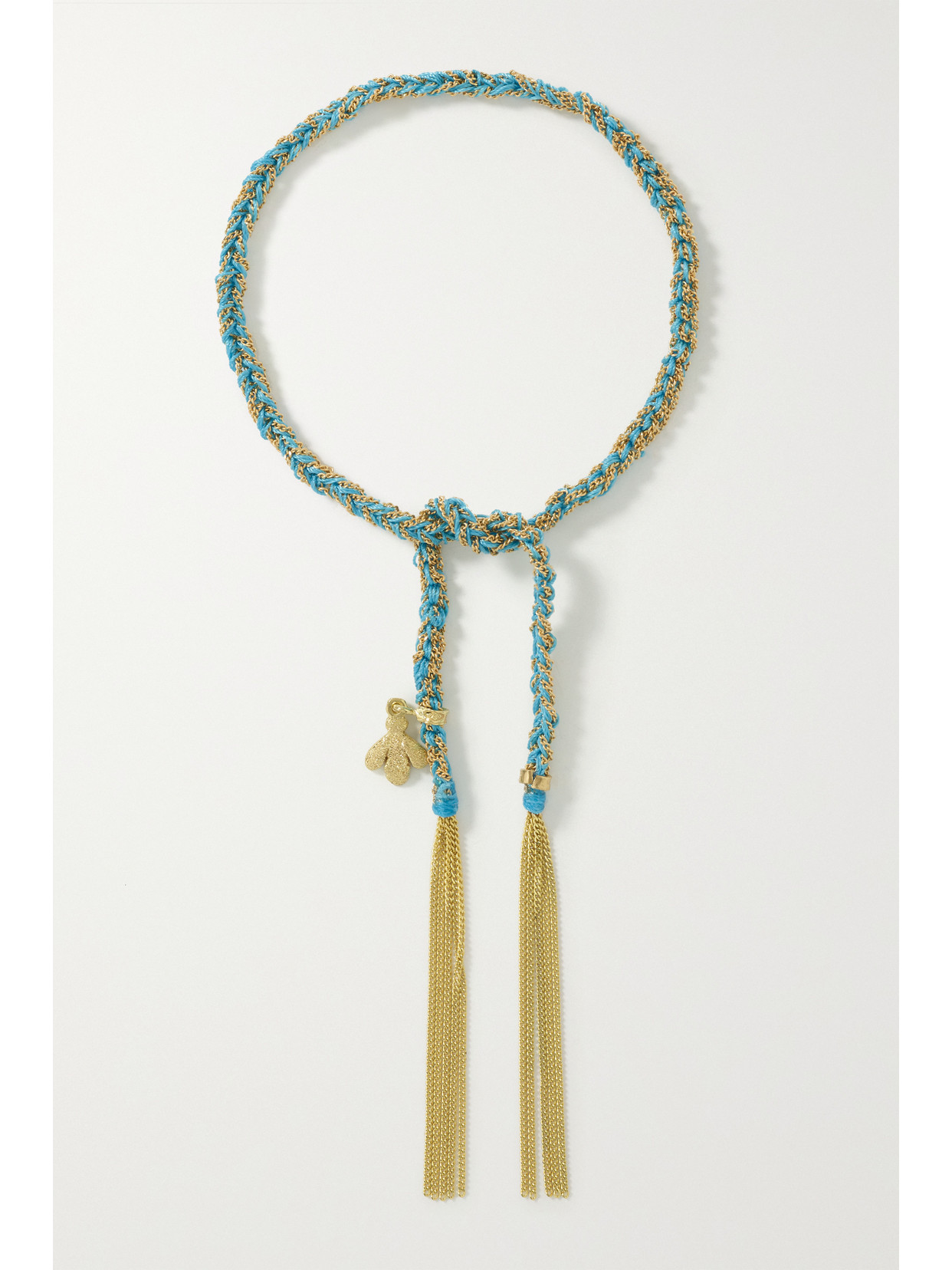 Carolina Bucci Sprezzatura Lucky 18-karat Gold And Silk Bracelet