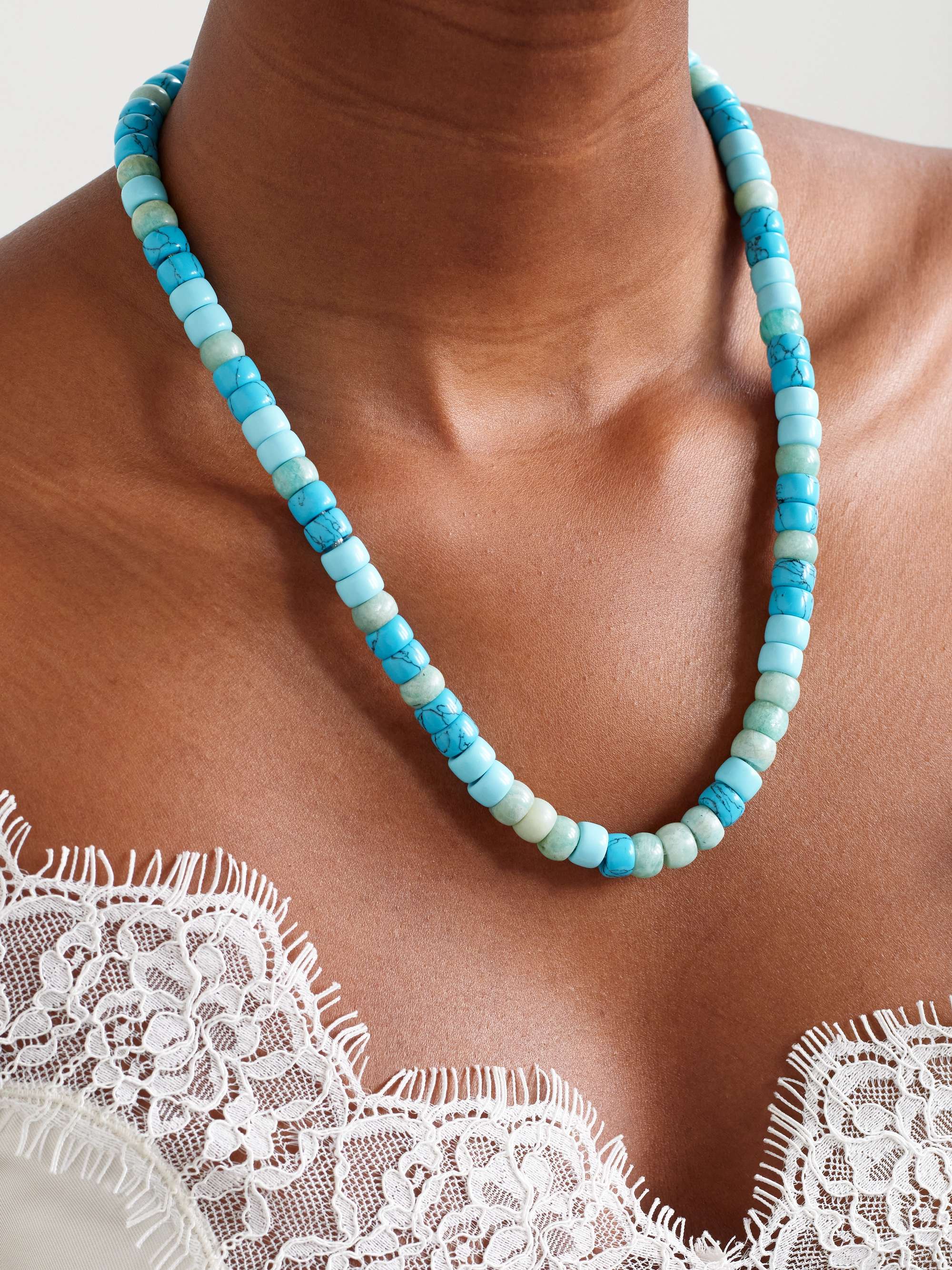 CAROLINA BUCCI Mykonos FORTE Beads 18-karat gold and Lurex multi-stone necklace kit