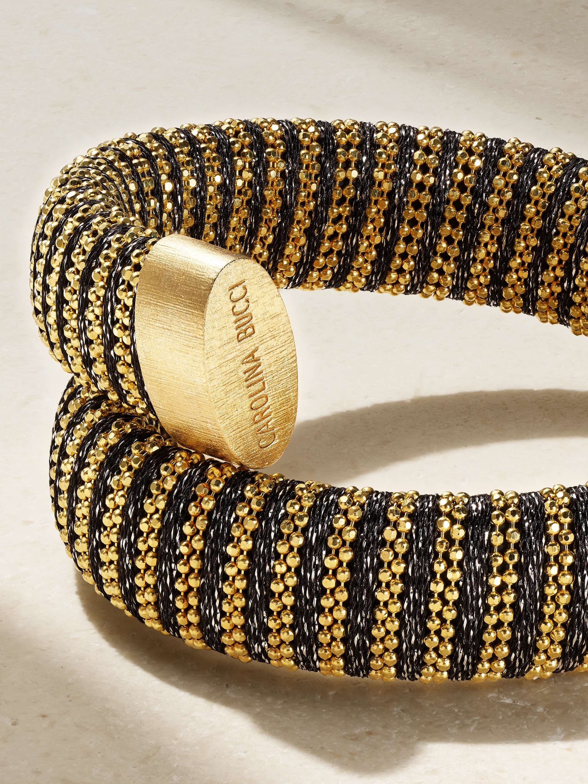 CAROLINA BUCCI Caro gold-plated and Lurex bracelet
